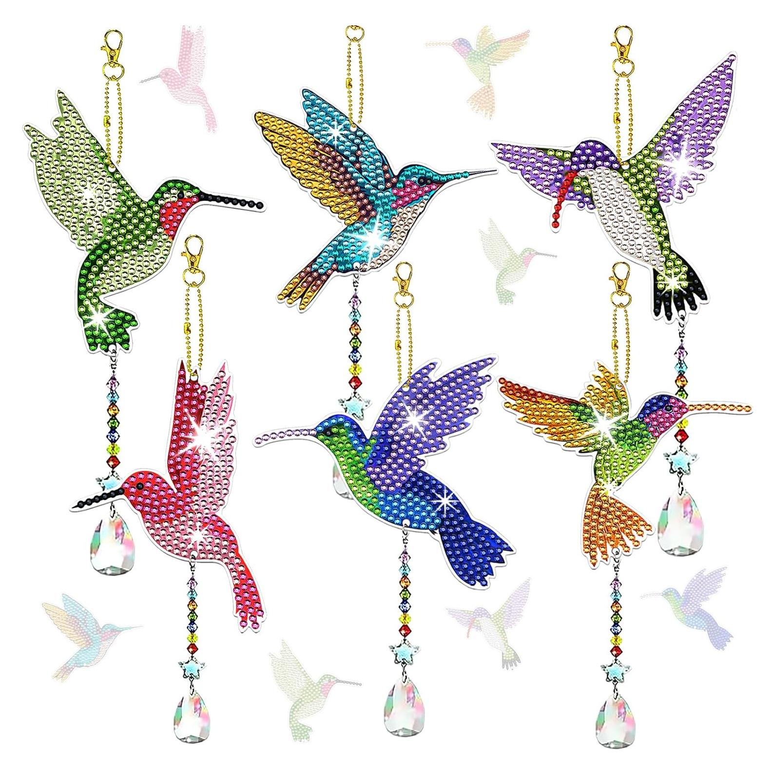 Kit de Pintura de Diamante 6 Pcs Colibrí JeCuiK para Adultos