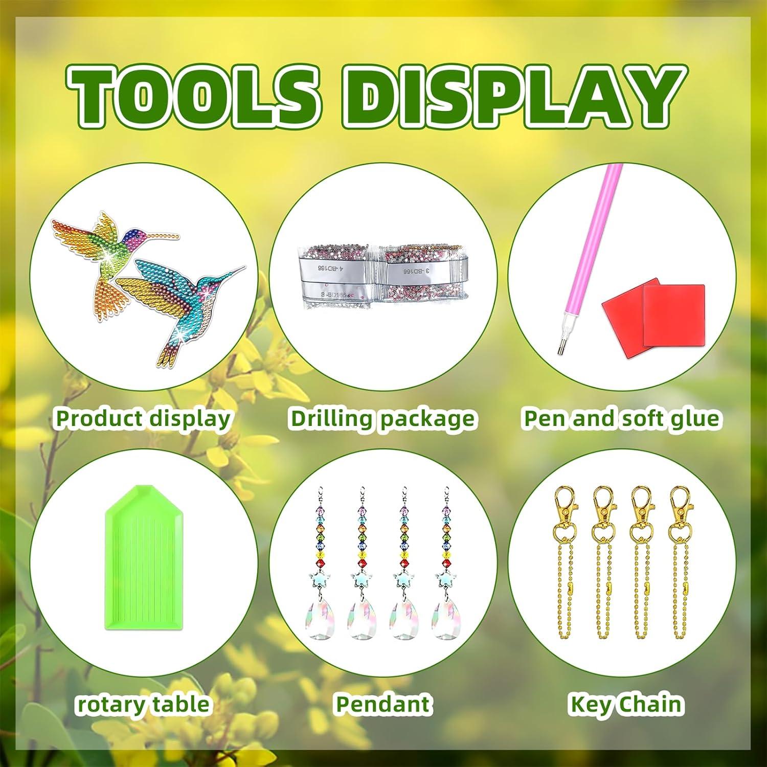 Kit de Pintura de Diamante 6 Pcs Colibrí JeCuiK para Adultos