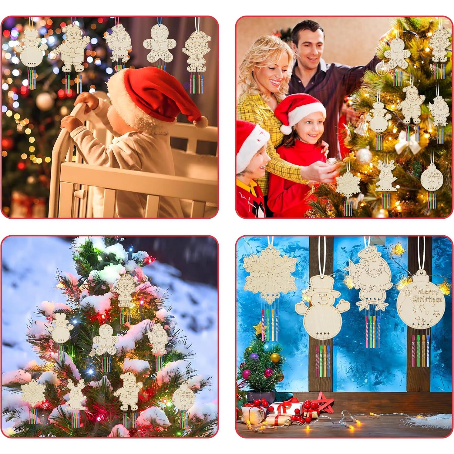 Kit de Manualidades de Navidad Lemonfilter 16 Piezas Madera