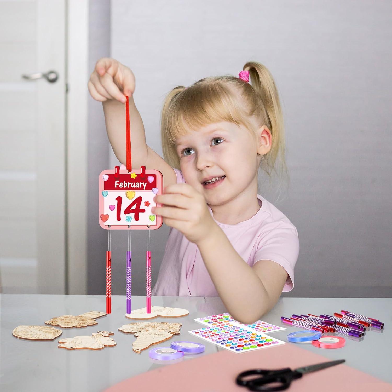 Kit de Manualidades San Valentín MiniInflat - 24 Piezas Madera