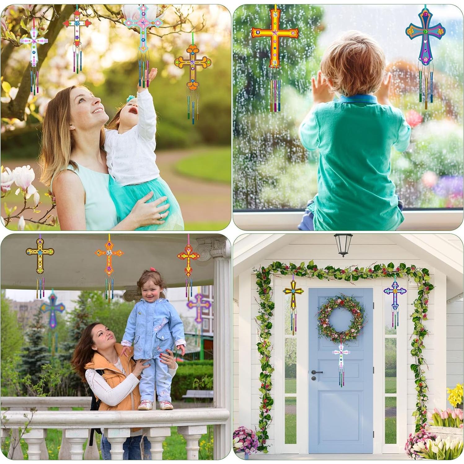 Kit de Campana de Viento DIY Cinrobiye 12 Paquetes Multicolor