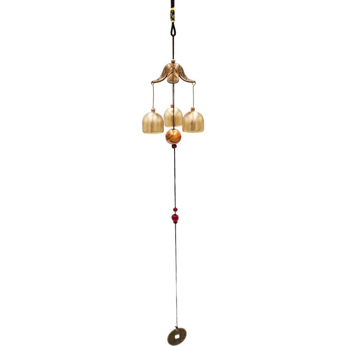 Campanas de Viento Banfeng 3 Piezas Latón 45cm Feng Shui