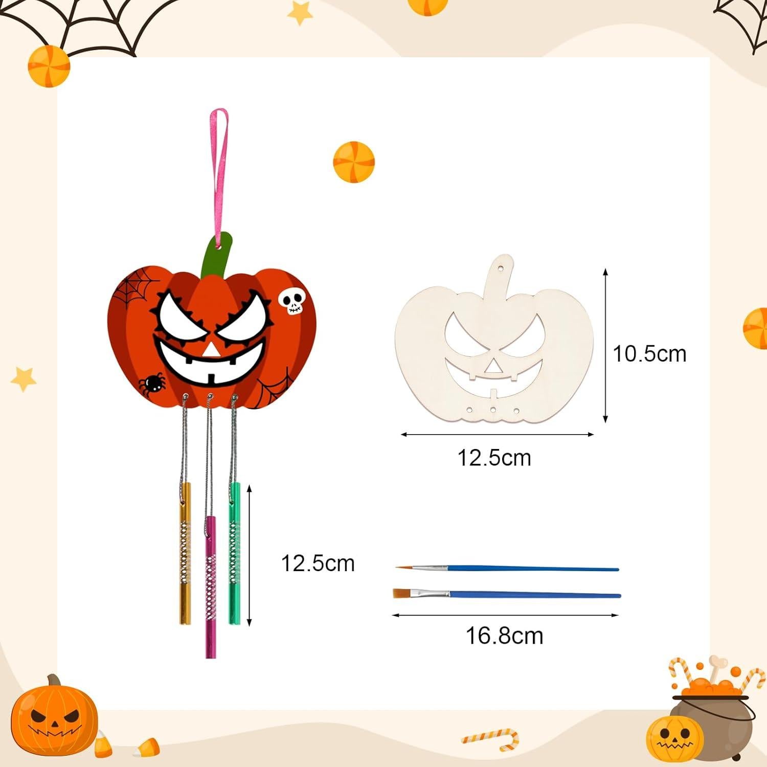 Kit de Campanas de Viento de Madera MEZOOM 9 Piezas DIY