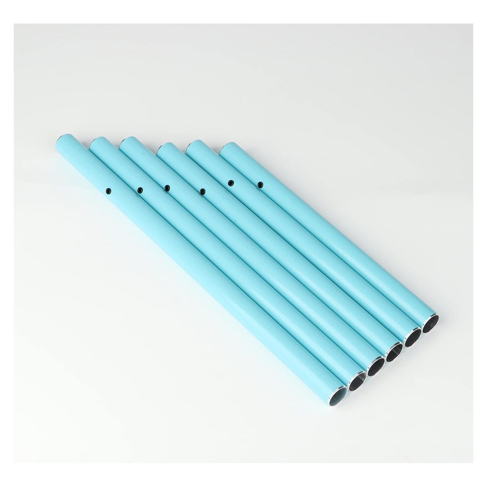6 Tubos de Campana de Viento Lveofielygi Azul Turquesa 25.5-36.5 cm