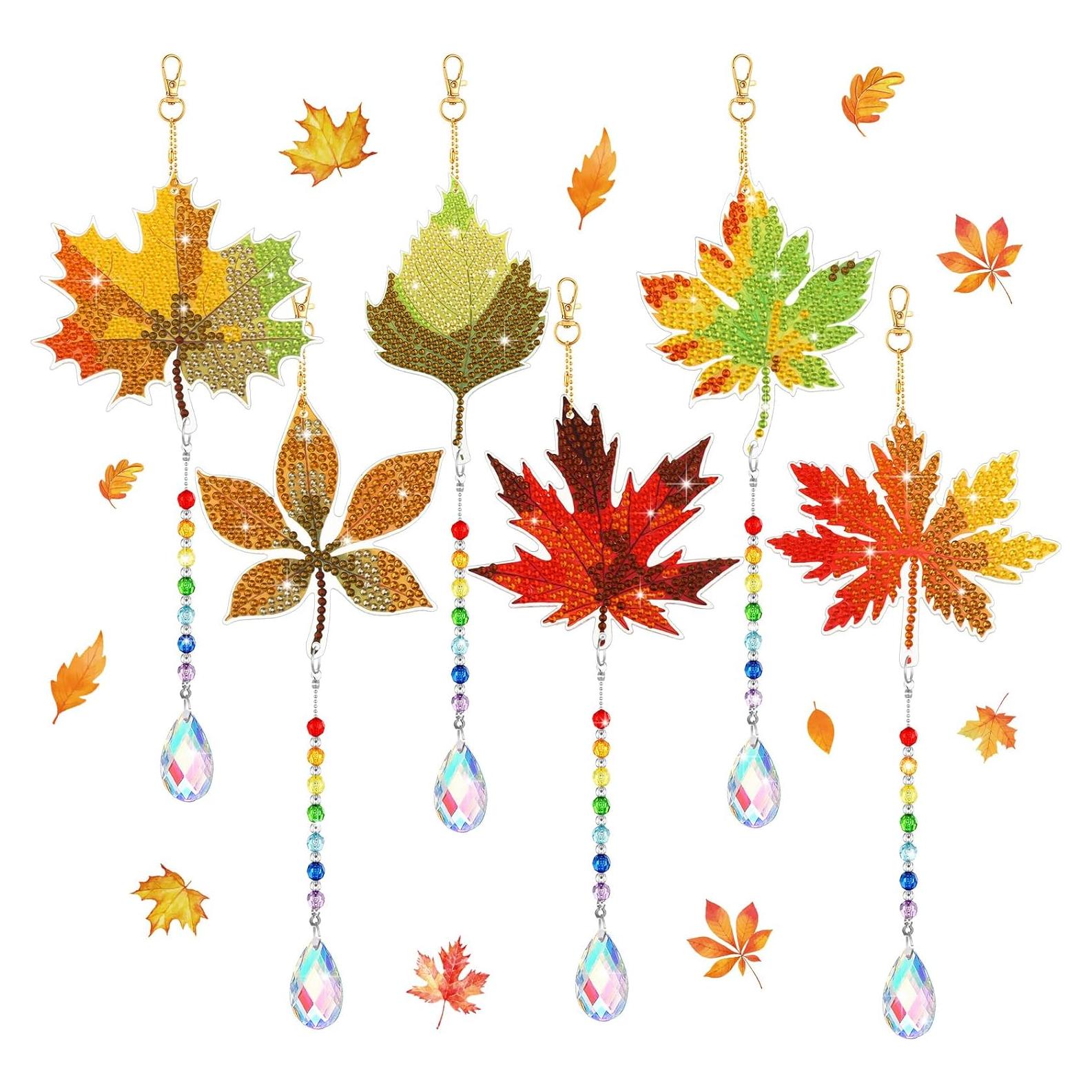 Kits de Pintura de Diamante Yeaqee 6 Pcs Hojas de Arce