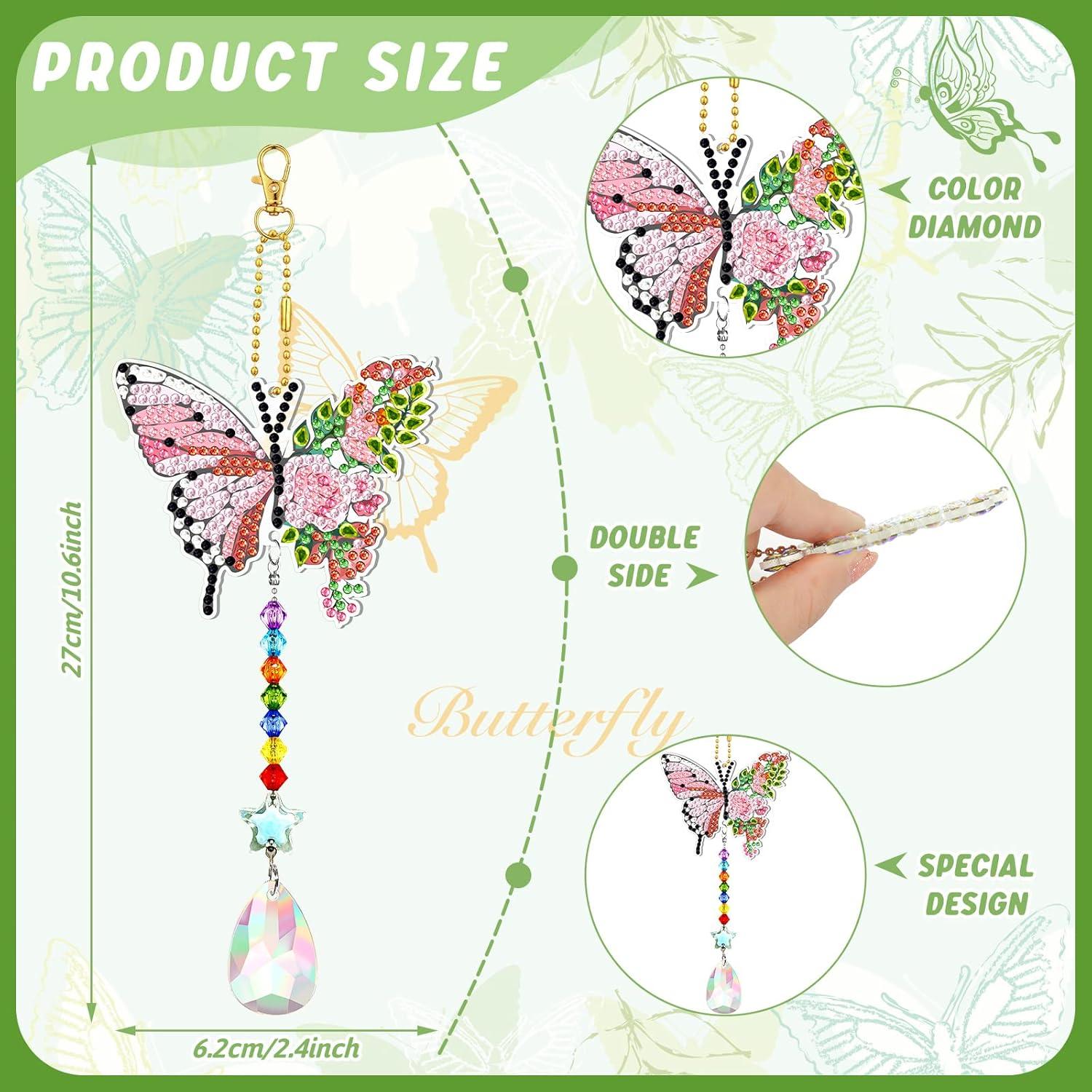 Kits de Arte de Diamante Mariposa Tradder - 6 Piezas para Jardín