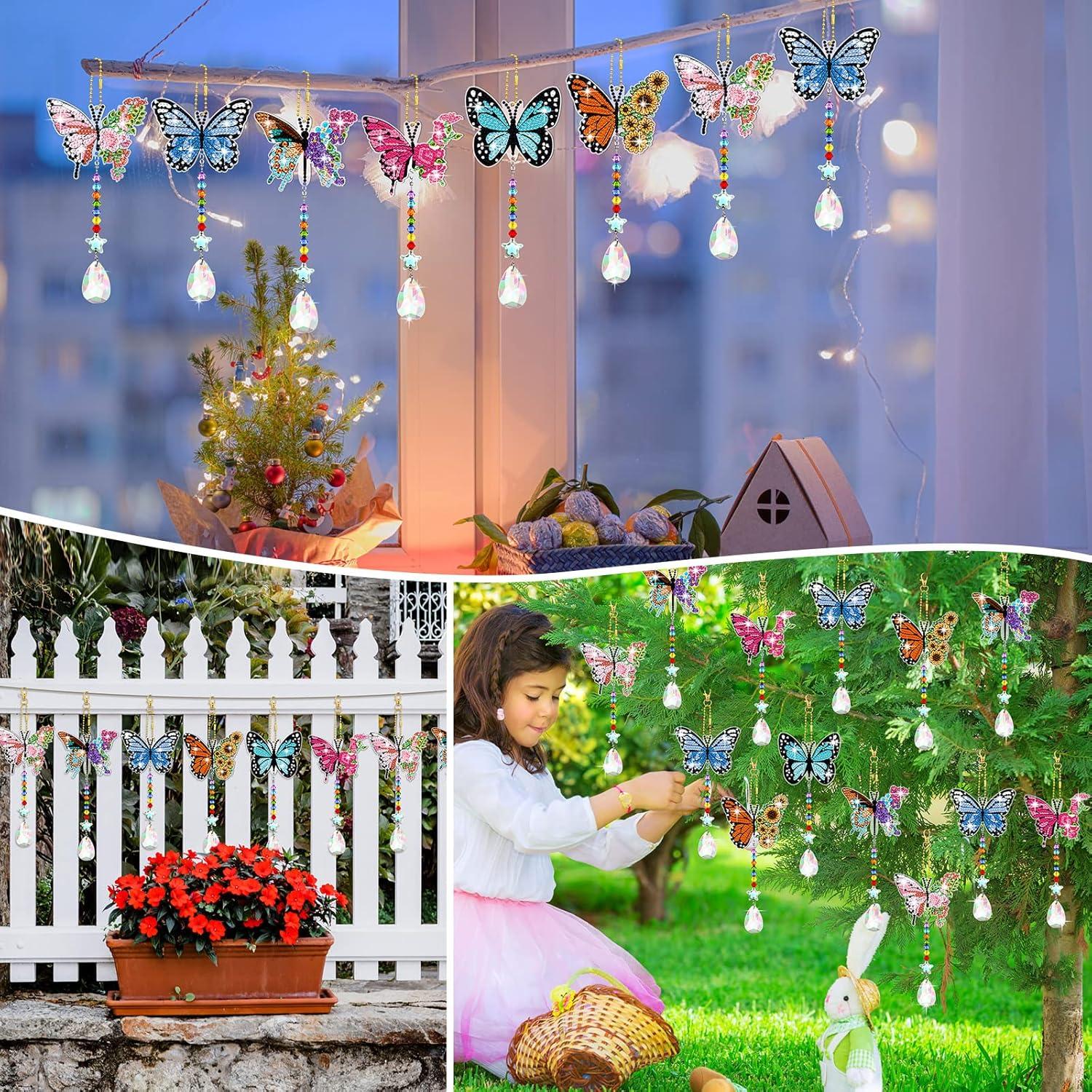 Kits de Arte de Diamante Mariposa Tradder - 6 Piezas para Jardín