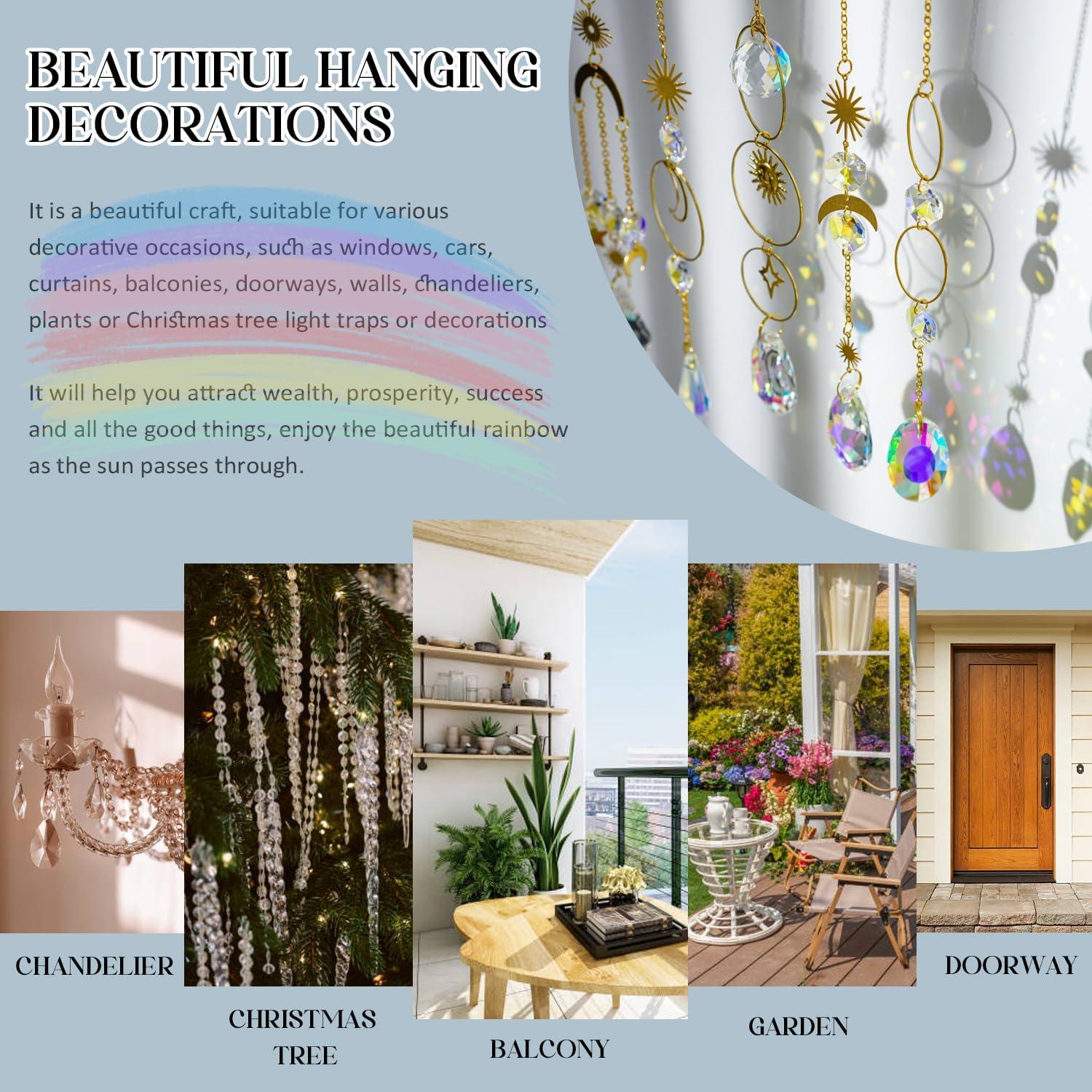 Kit de Suncatcher DIY H&D 215 Piezas Cristal Dorado