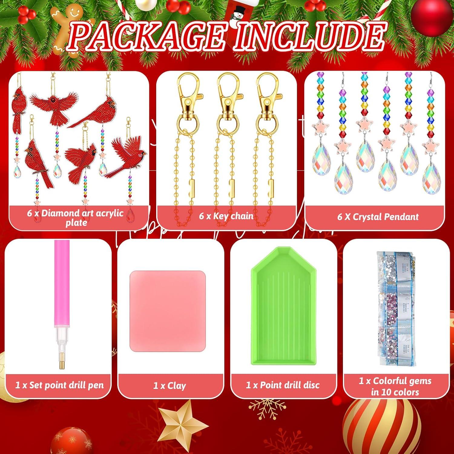 Kit de Arte de Diamante Tradder 6 Pcs Campanas de Viento Decorativas