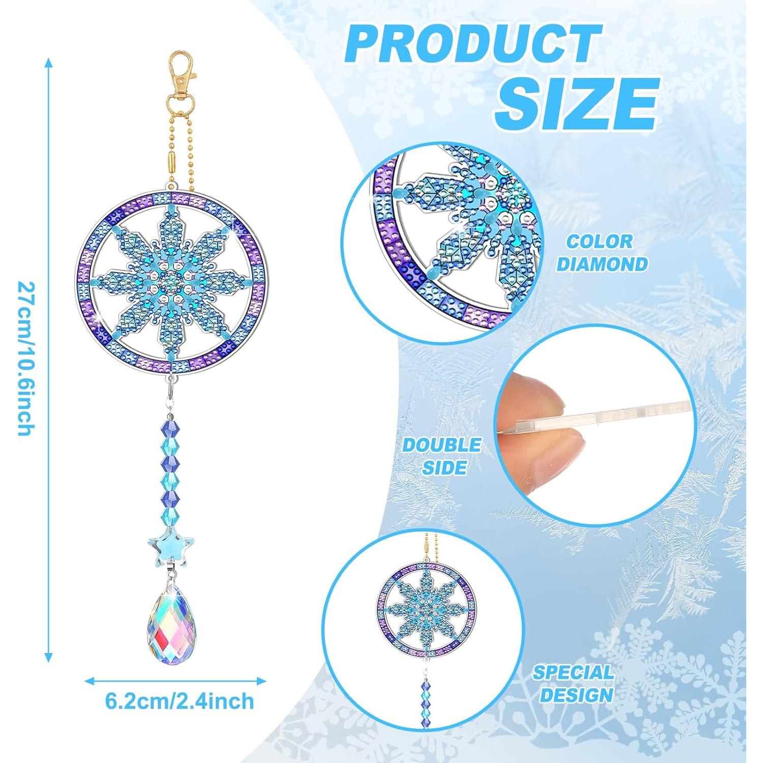 Kits de Arte de Diamante Tradder 6 Pcs Copos de Nieve