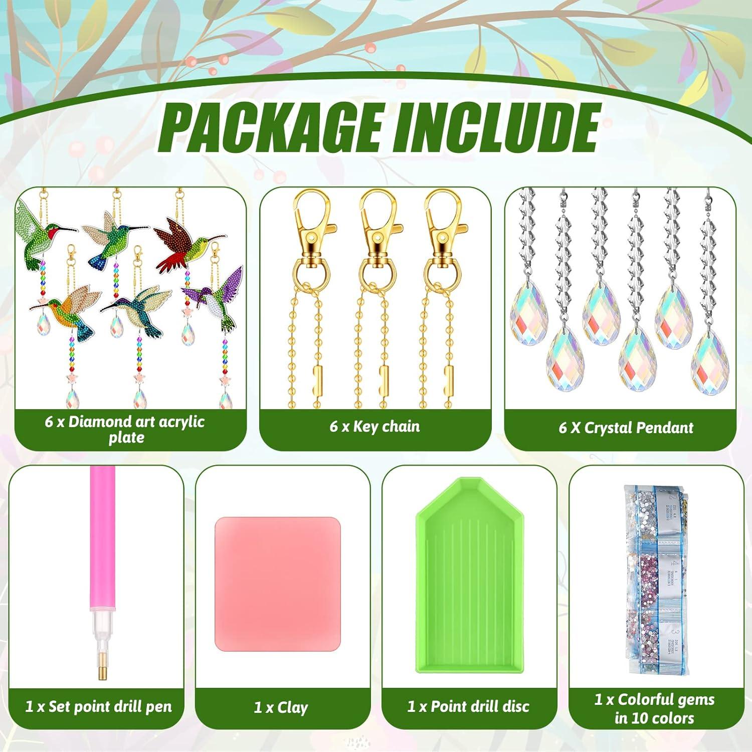 Kits de Pintura de Rhinestone Colibrí Tradder - 6 Piezas DIY