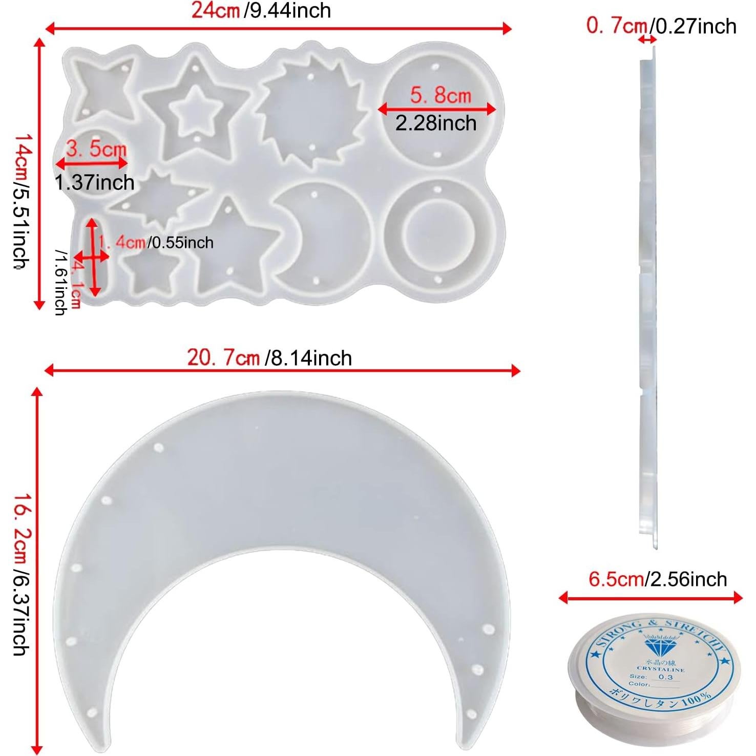 Moldes de Resina WOOPSOO para Campanas de Viento - 4 Piezas