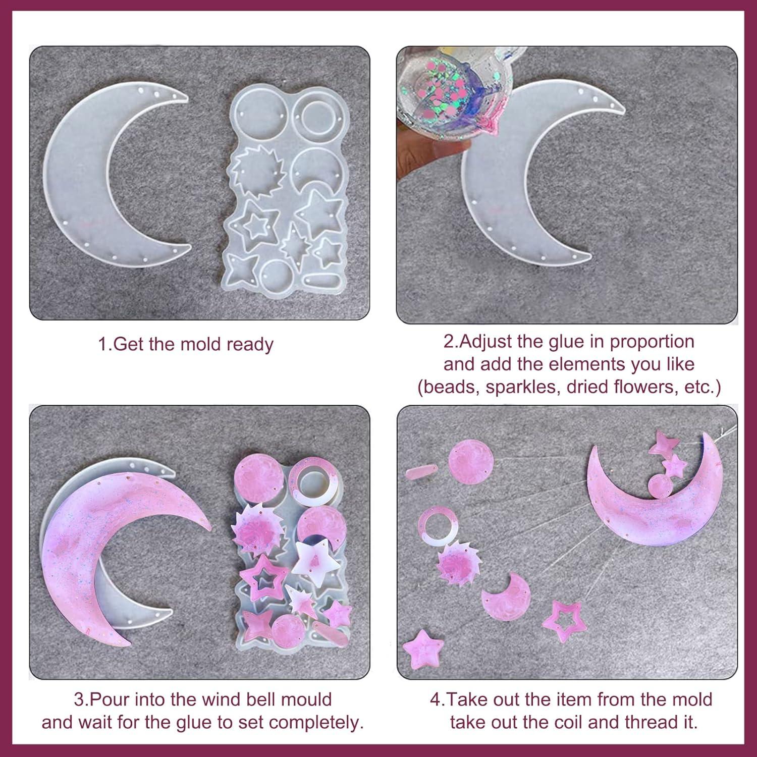 Moldes de Resina WOOPSOO para Campanas de Viento - 4 Piezas