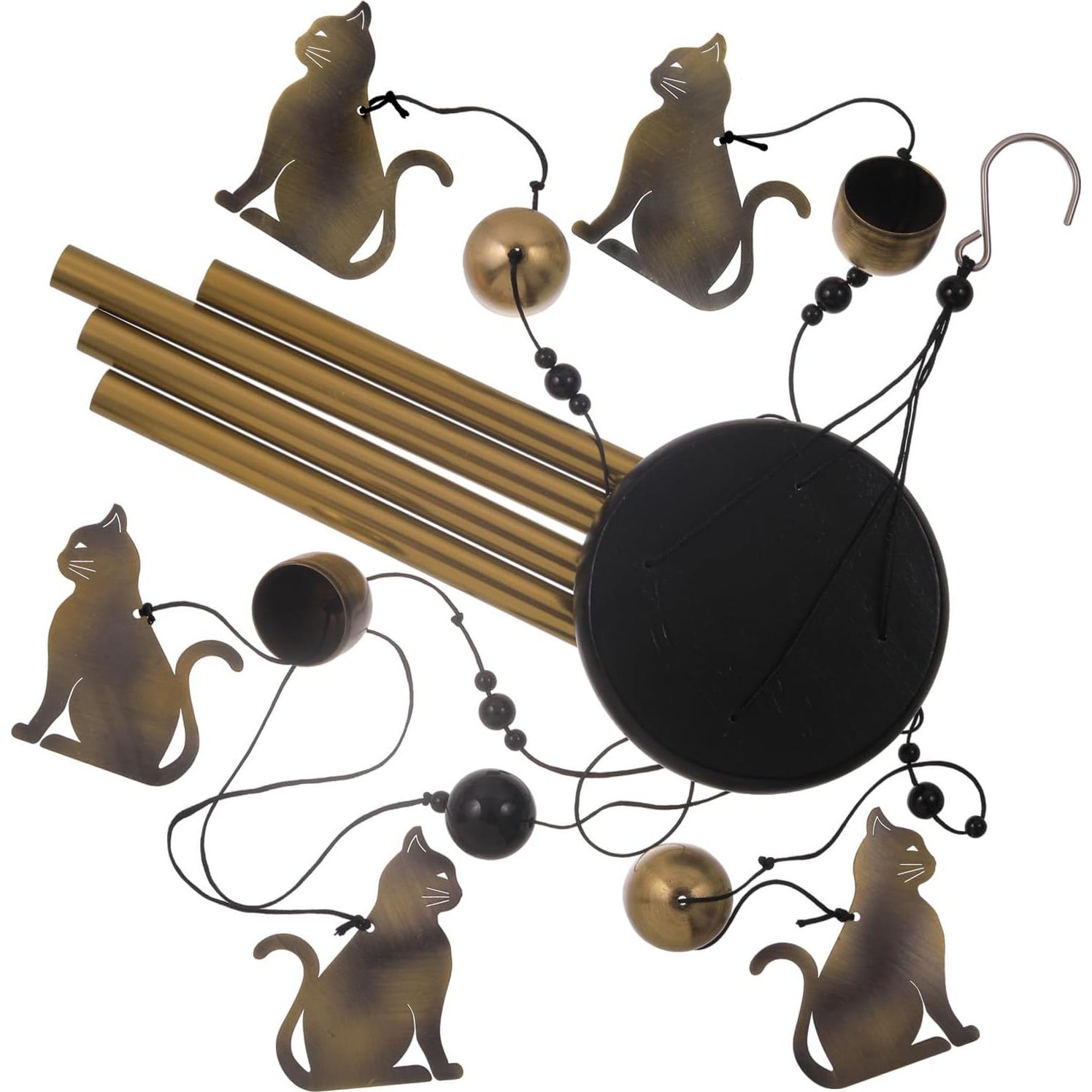 Campanas de Viento de Gato xxschy - 71 cm Bronce Decoración