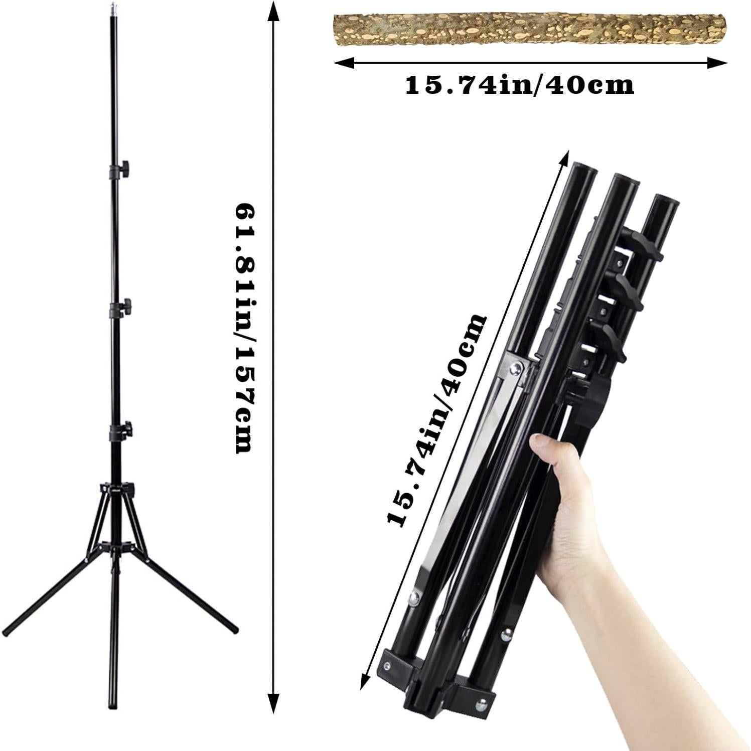 Soporte para Percha de Pájaro de Madera Ajustable MinrzPet