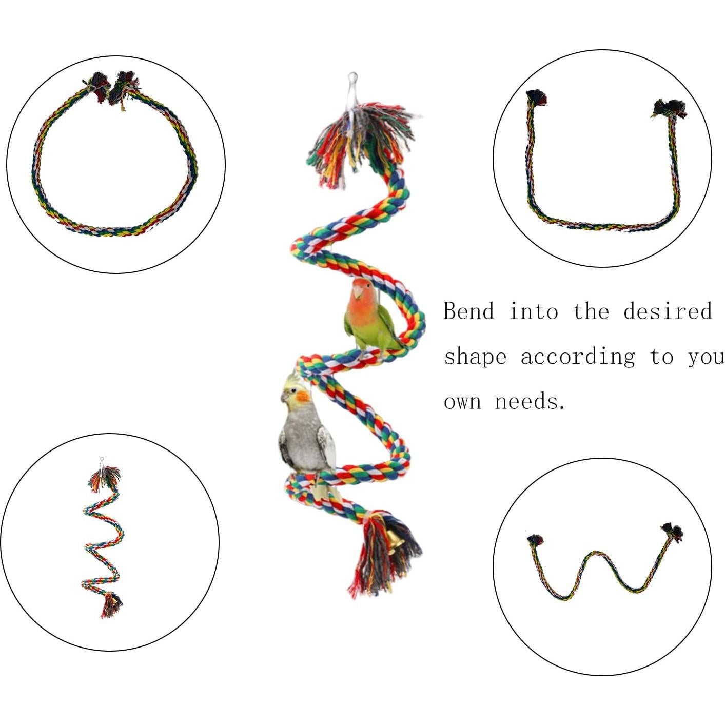 Percha de Cuerda para Aves TogyGooty 14x8 cm - Accesorios Jaula