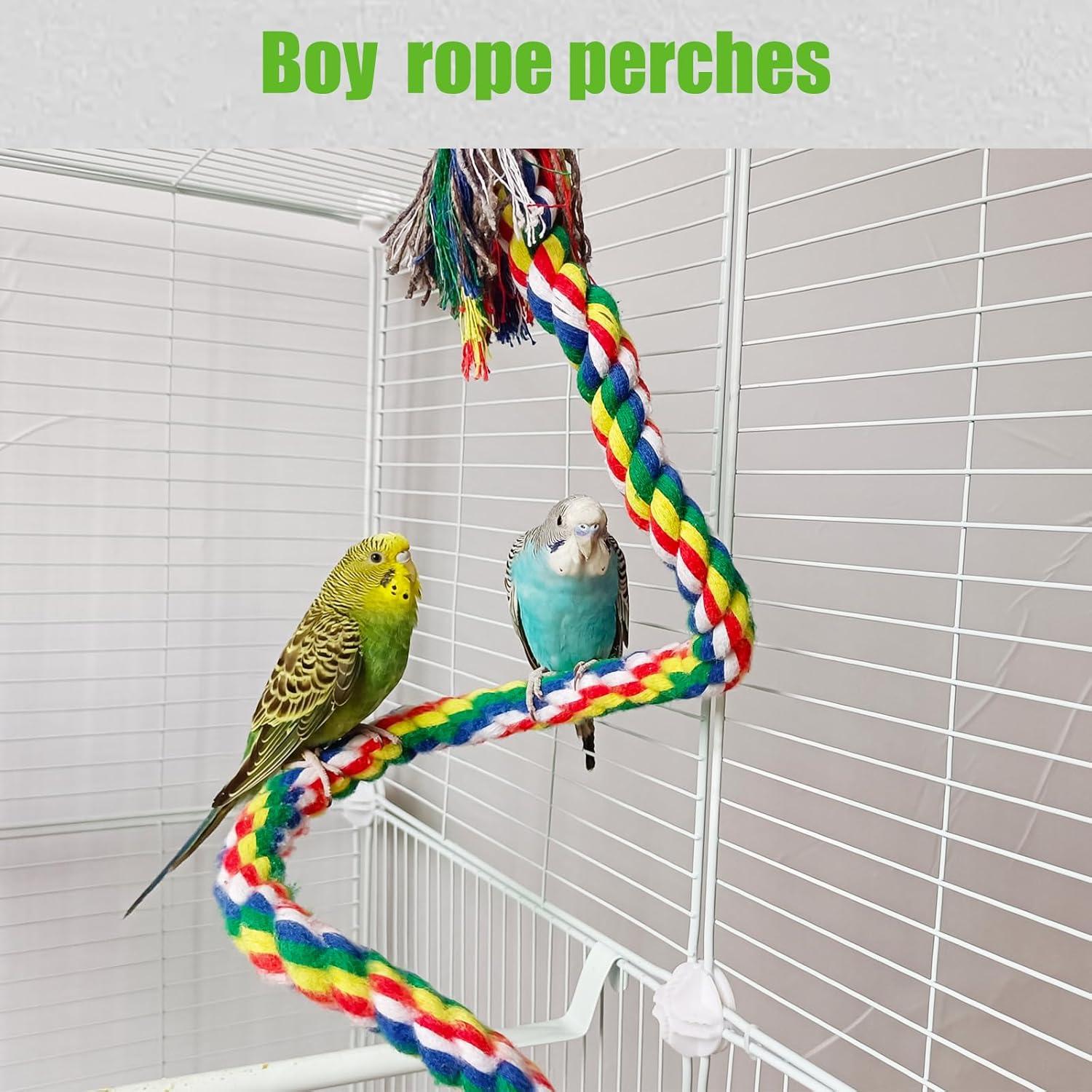 Percha de Cuerda para Aves TogyGooty 14x8 cm - Accesorios Jaula