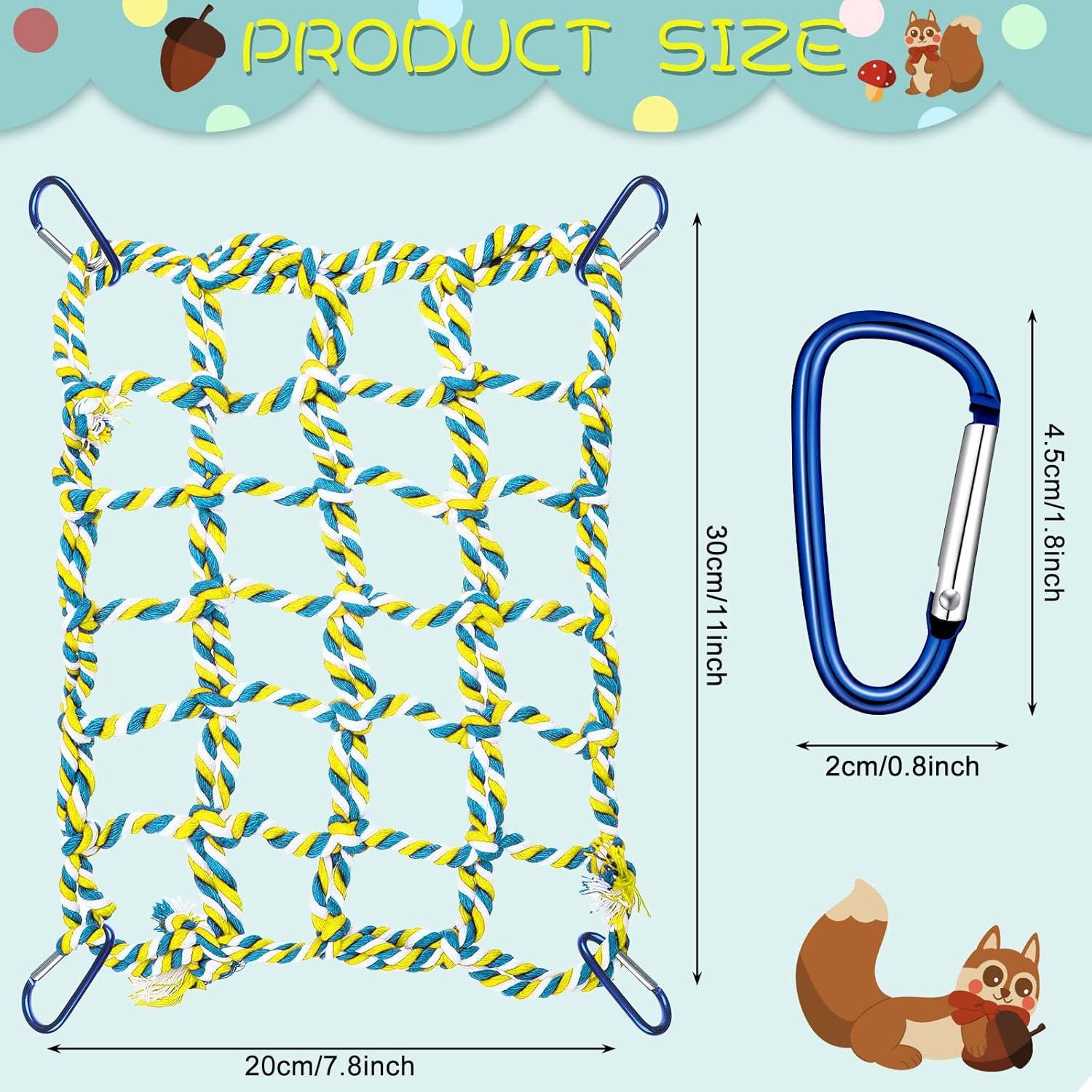 Red de Cuerda para Escalar Mascotas Weewooday 28x20cm 2 Piezas