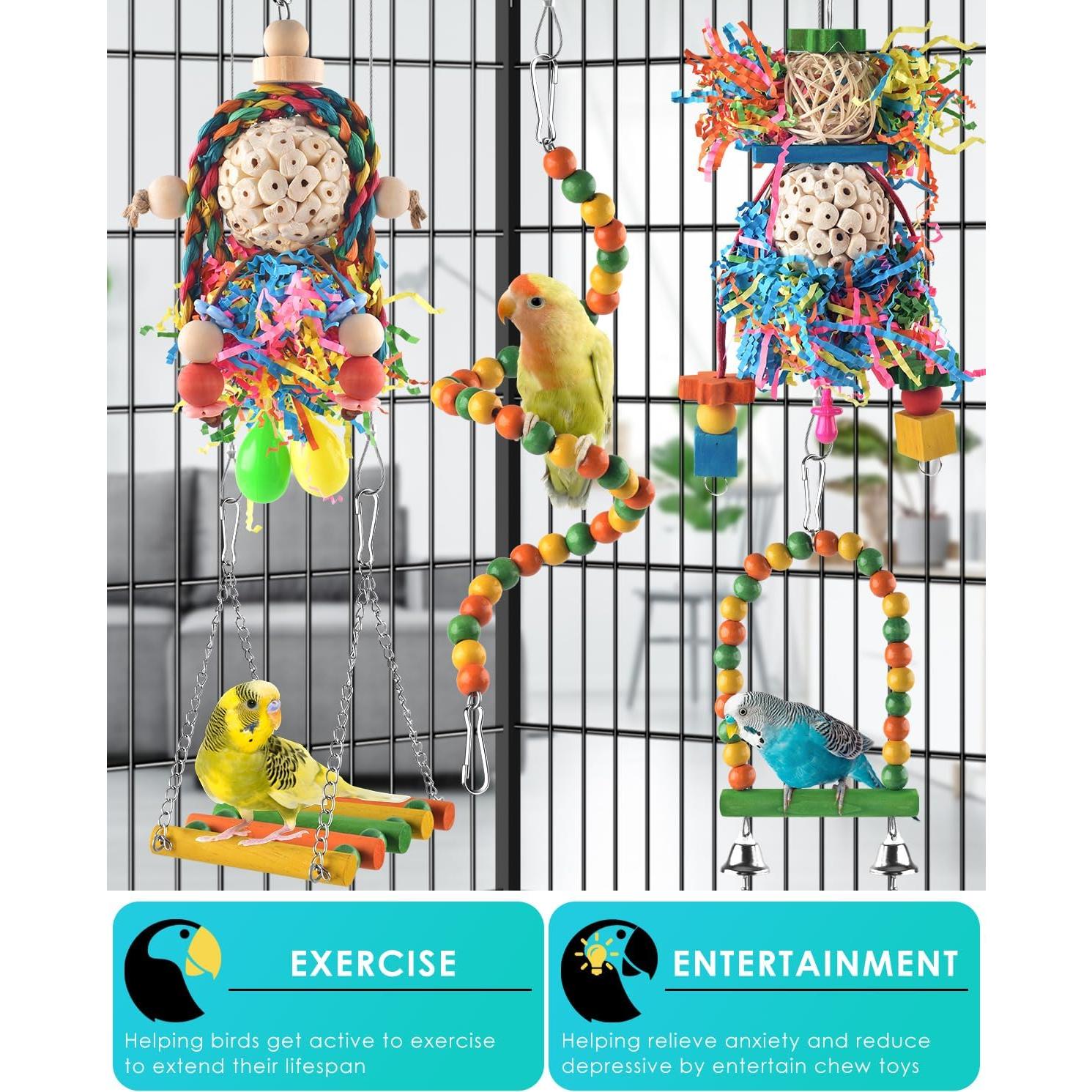 Juguetes para Aves Bissap 5 PCS Colgantes para Conures