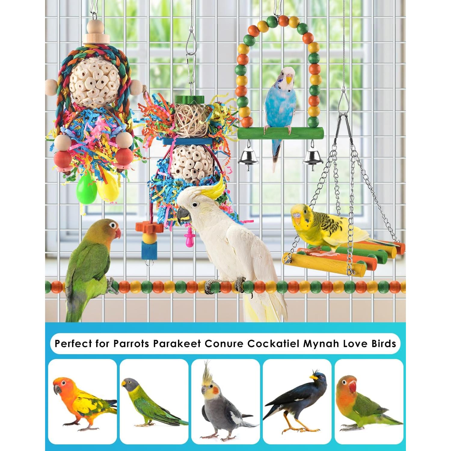 Juguetes para Aves Bissap 5 PCS Colgantes para Conures