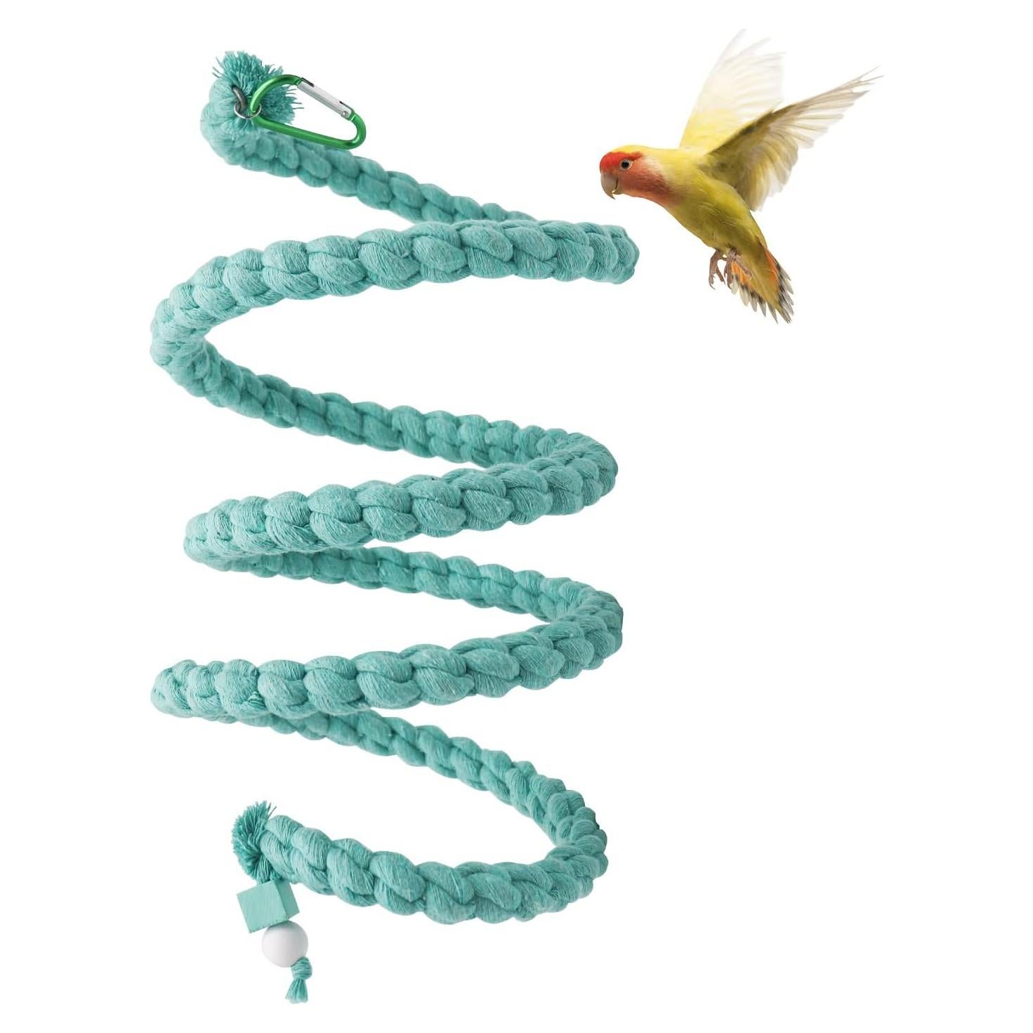 Percha de Cuerda Espiral Dnoifne 1.5m para Aves