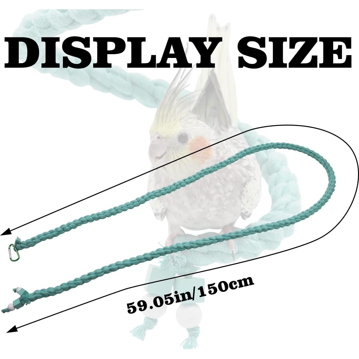 Percha de Cuerda Espiral Dnoifne 1.5m para Aves