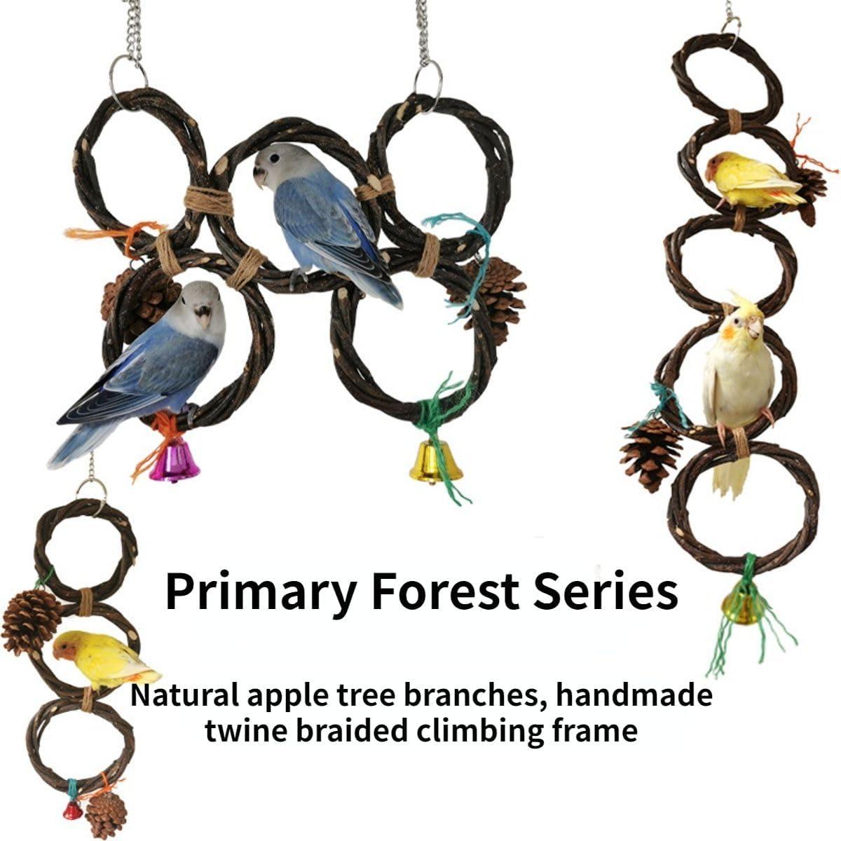 Soporte de columpio para aves CXYYXF 5 anillos 10 cm