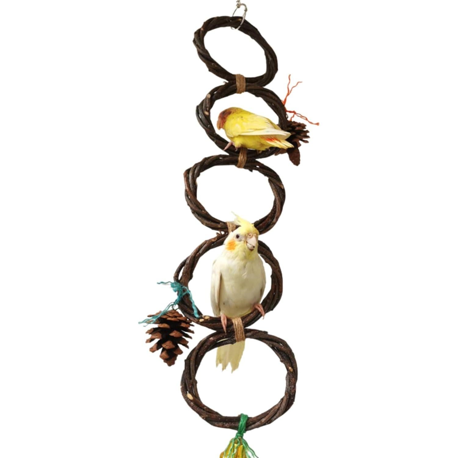 Soporte de columpio para aves CXYYXF 5 anillos 10 cm