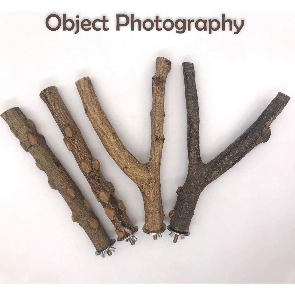 Perchas para Aves de Madera Natural LIMIO 4 PCS Antideslizantes