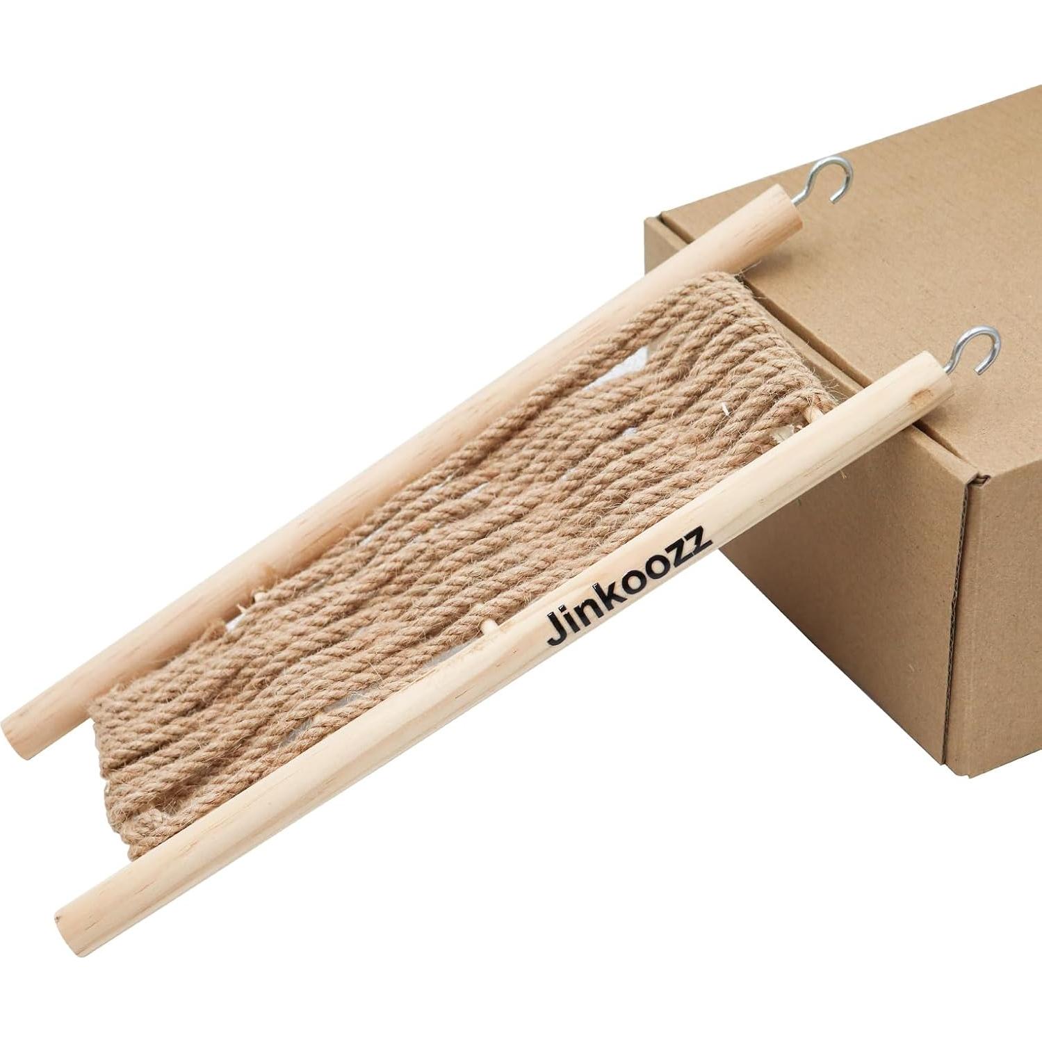 Puente de Escalera de Madera Jinkoozz para Reptiles 27x9.5 cm
