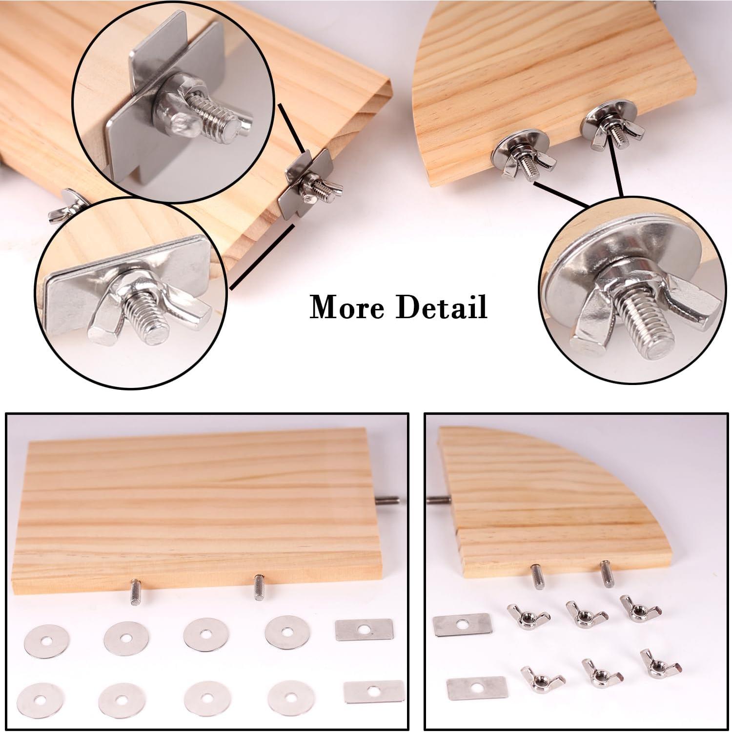 Plataforma de Percha para Aves FOCZZU - Madera Natural 2 Pcs