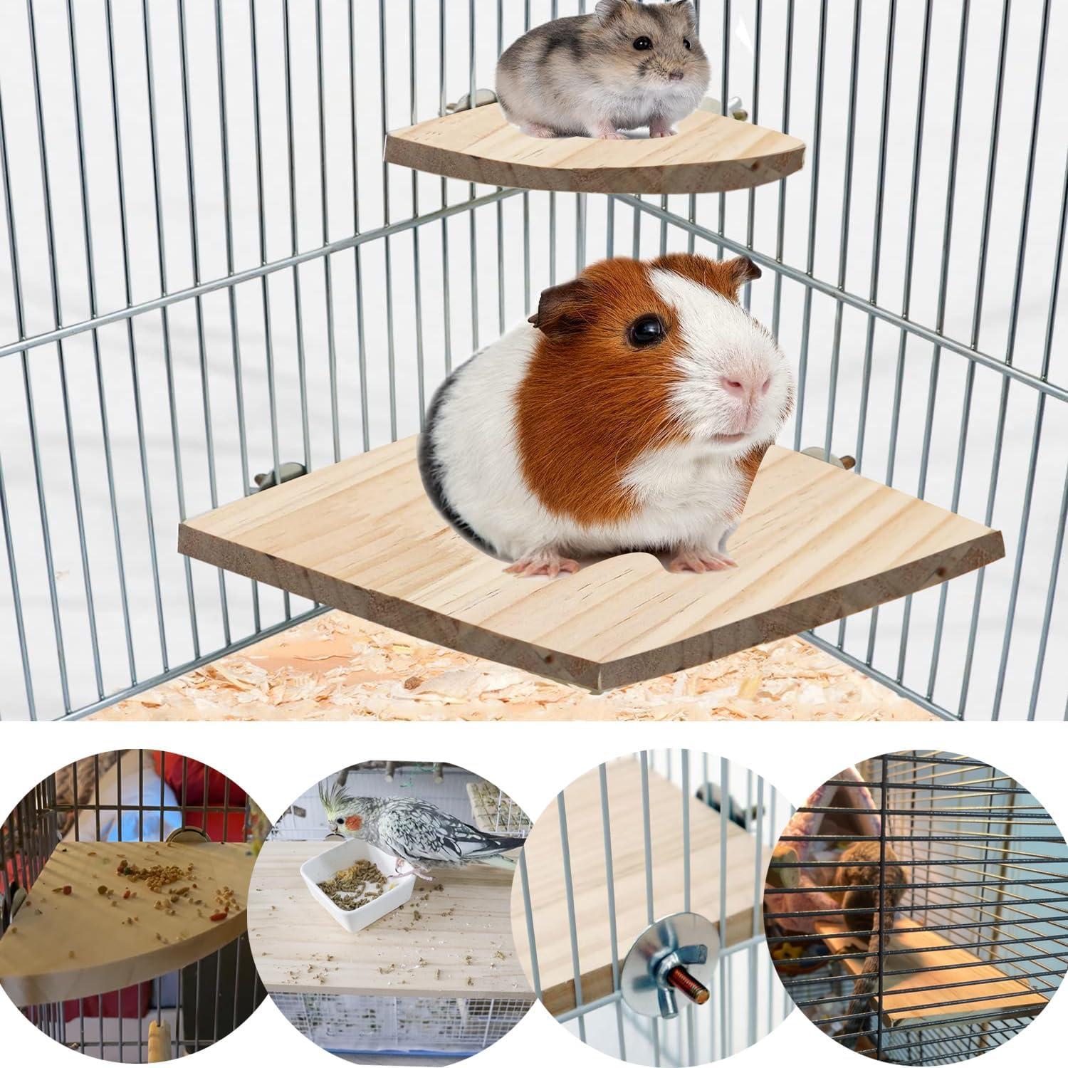 Plataforma de Percha para Aves FOCZZU - Madera Natural 2 Pcs