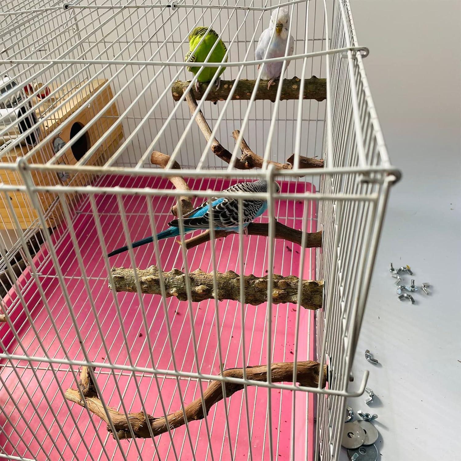 5PCS Soporte para Aves HOSUKKO Madera Natural 23cm