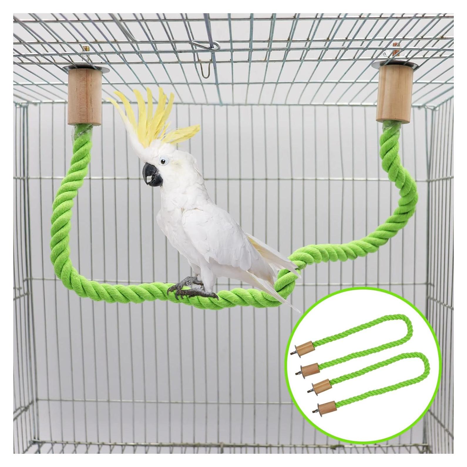 Paquete de 2 Perchas de Cuerda Dnoifne 60 cm para Aves