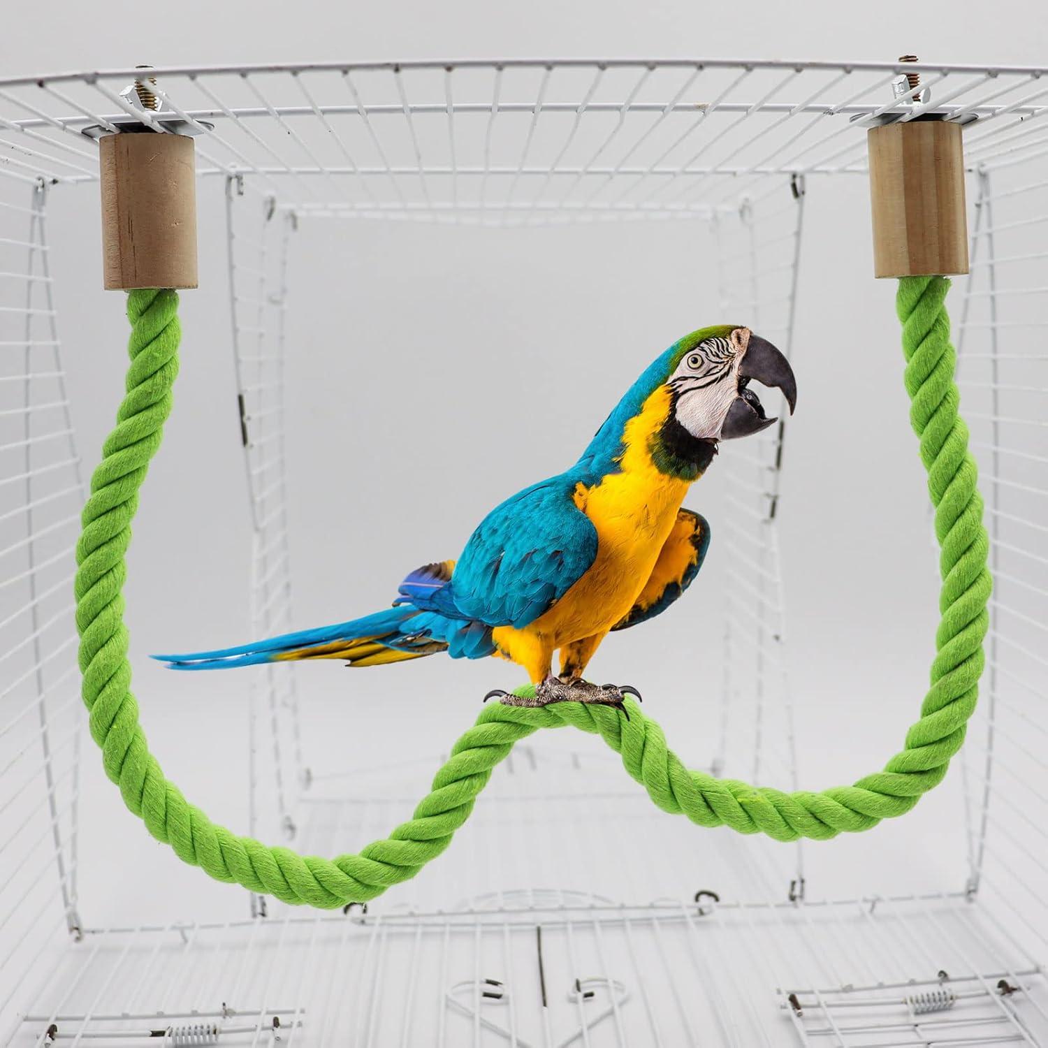 Paquete de 2 Perchas de Cuerda Dnoifne 60 cm para Aves