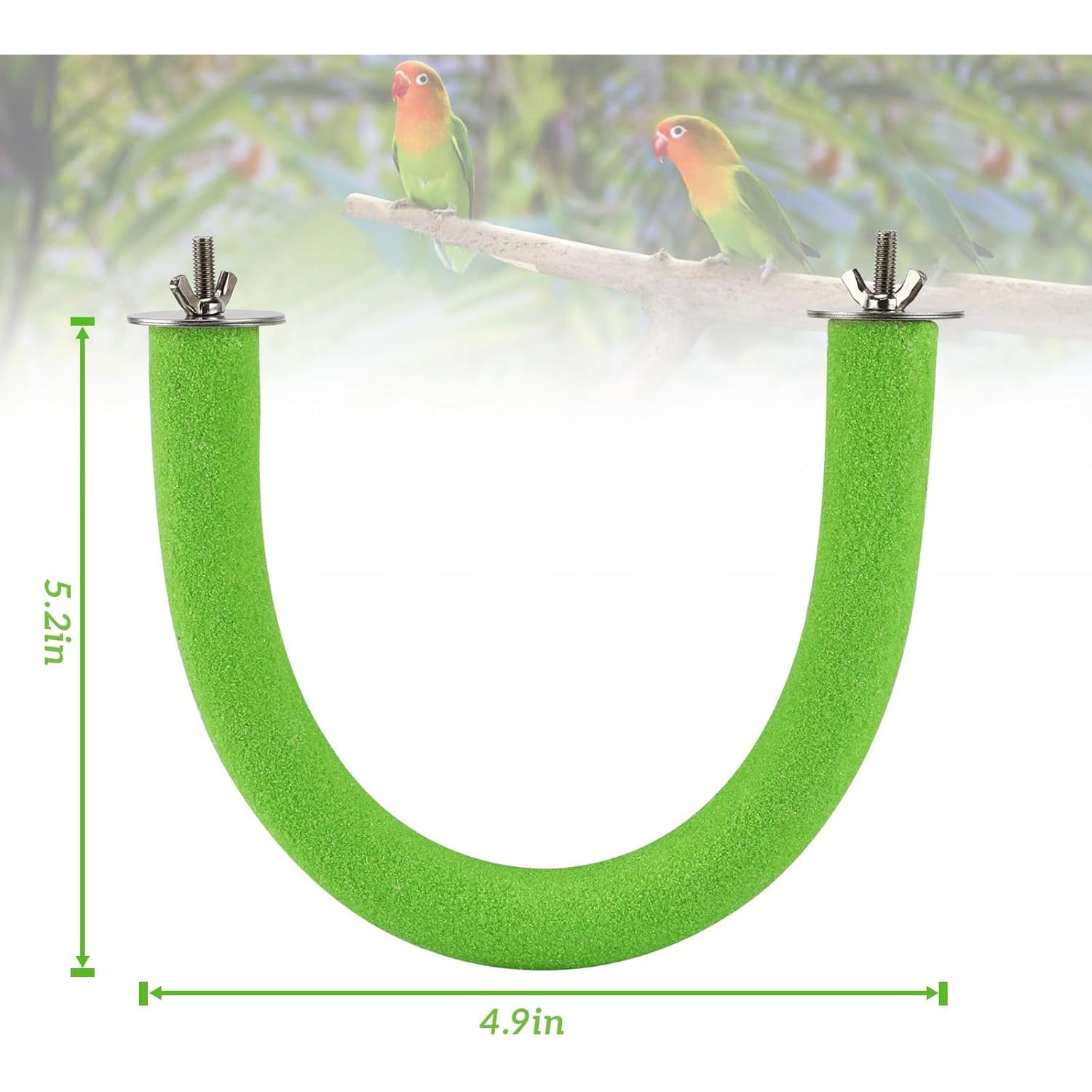 Percha para Aves Rypet en Forma de U Verde 17.5x15cm