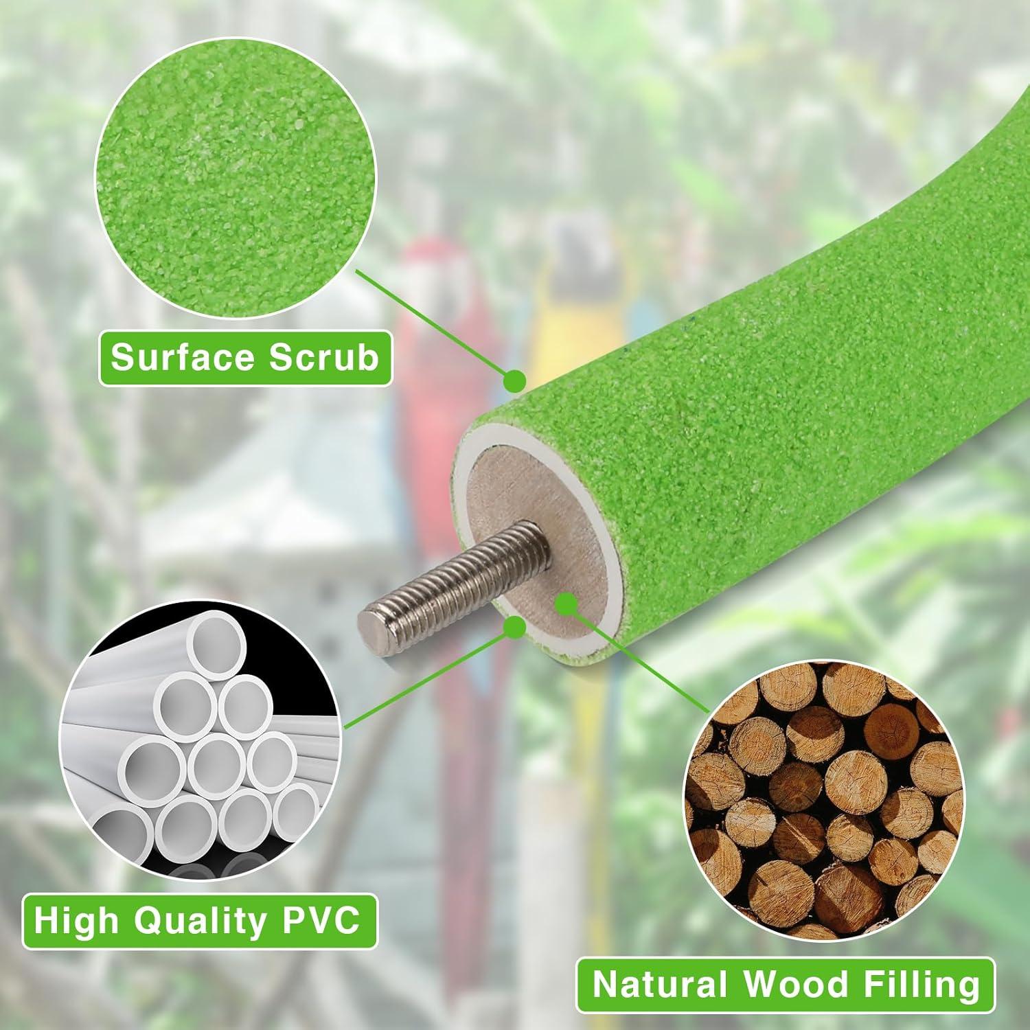 Percha para Aves Rypet en Forma de U Verde 17.5x15cm