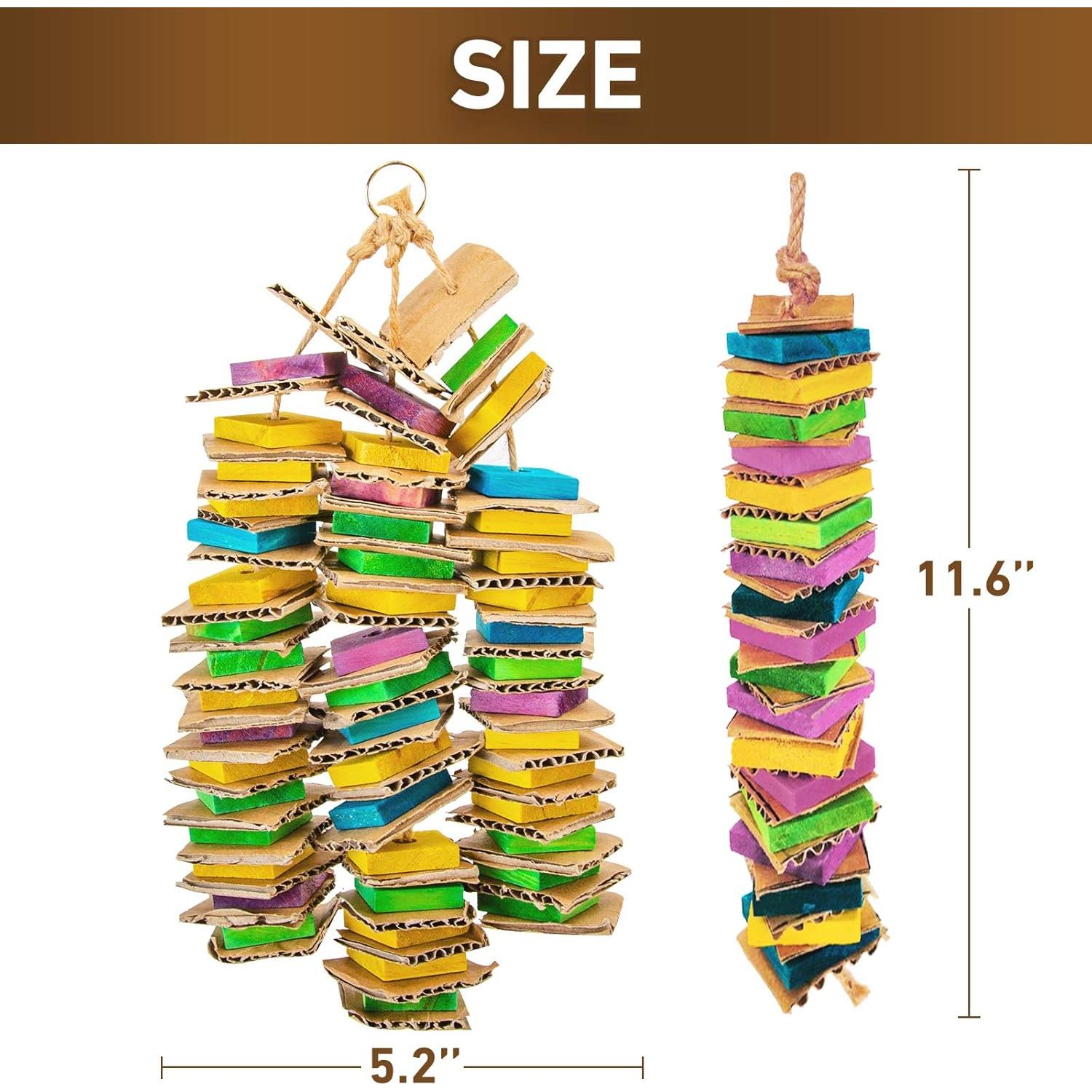 Juguete para Loros Medianos MYFAMIREA Madera Natural 29.5cm