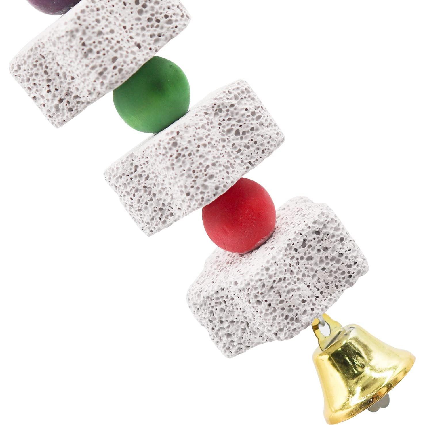 Paquete de 2 Juguetes para Aves Dnoifne - Masticar y Calcio 35 cm