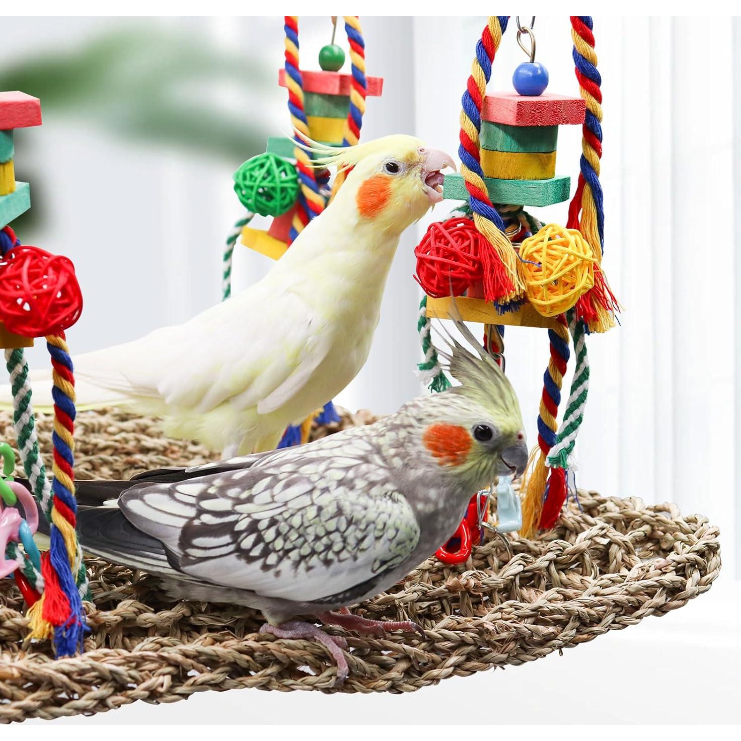 Juguete de columpio para aves Oooct 40x30 cm con hamaca