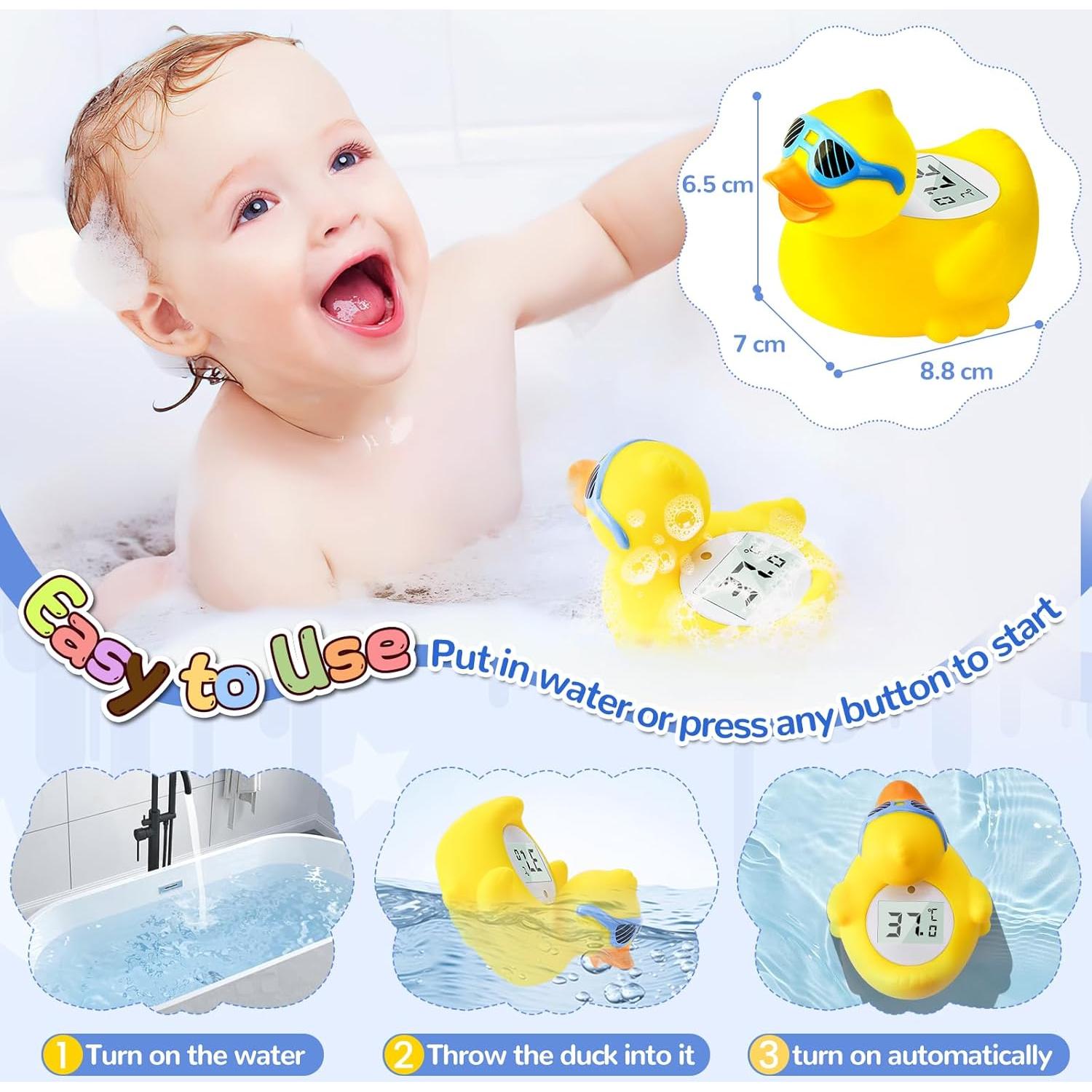 Termómetro de baño para bebés JARMAPOZ pato con alerta de temperatura