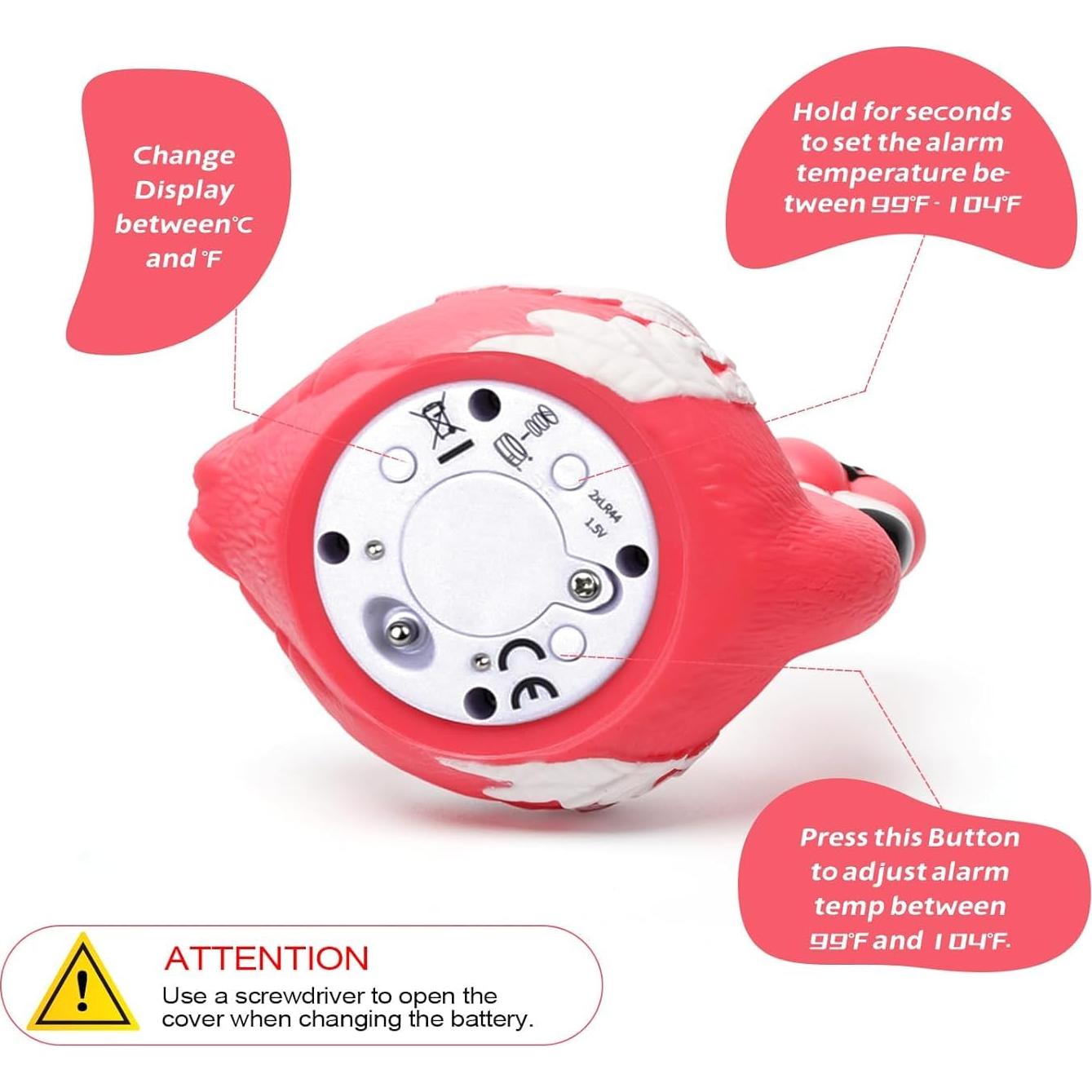 Termómetro de baño para bebés Doli Yearning Flamenco LCD