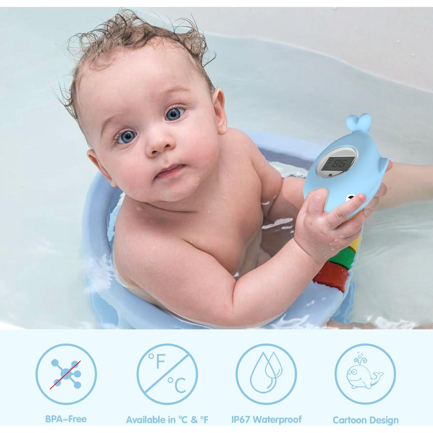 Termómetro de baño digital BabyElf ballena azul para bebés