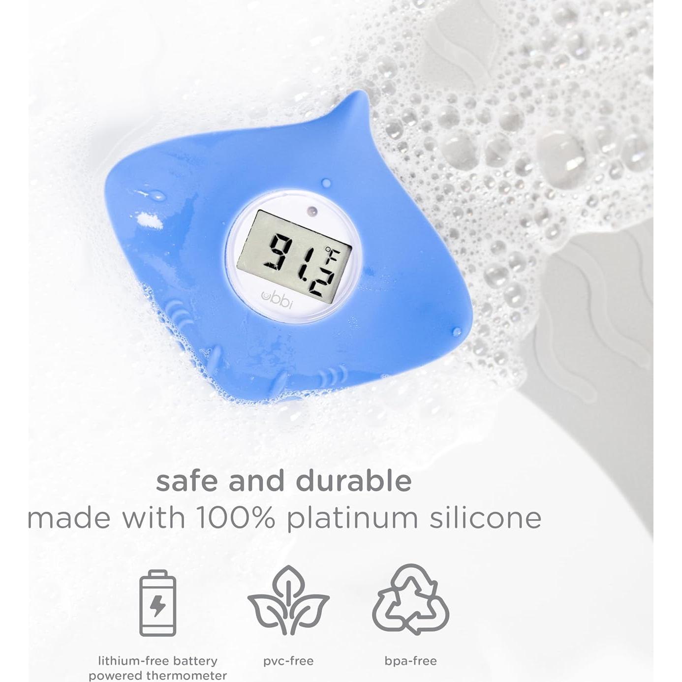 Termómetro de baño Ubbi Stingray para bebés, digital y seguro