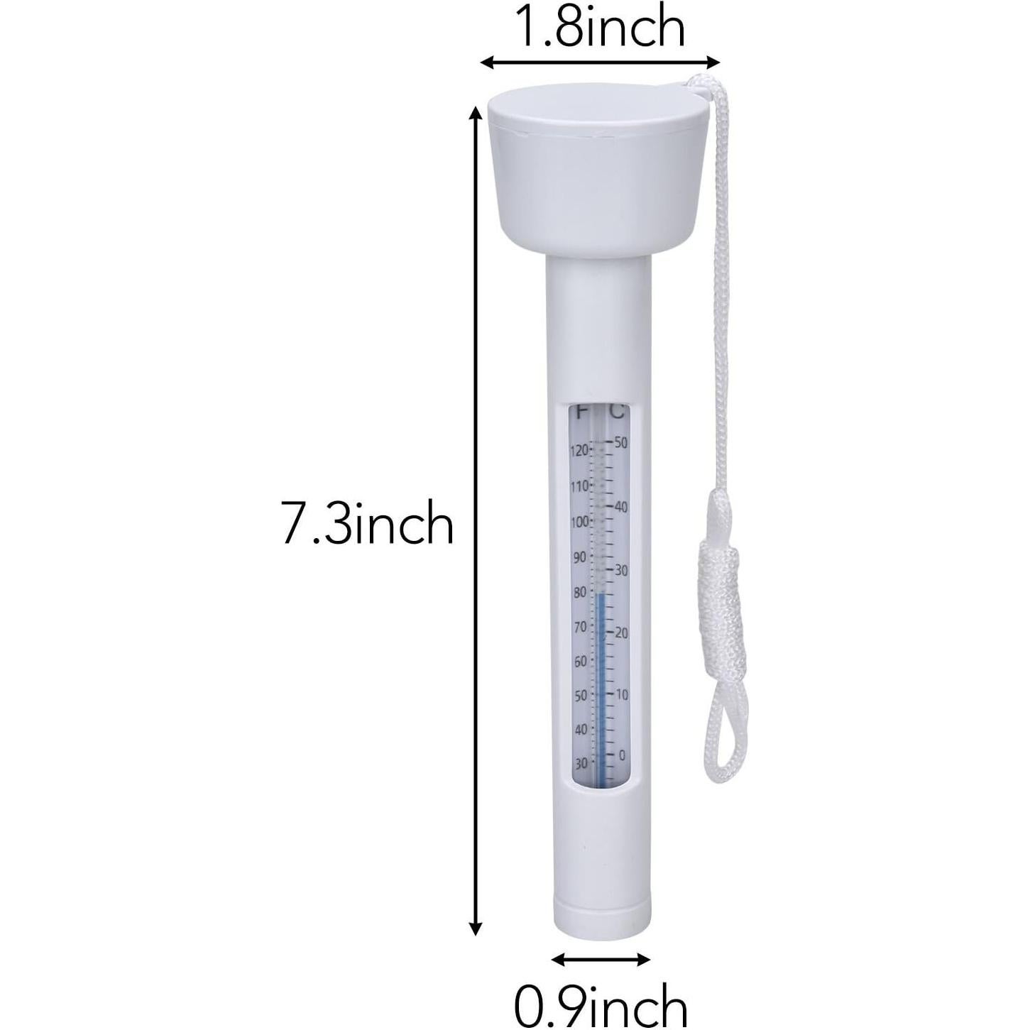 Termómetro de piscina flotante eLander A15-EL, analógico, 50°C