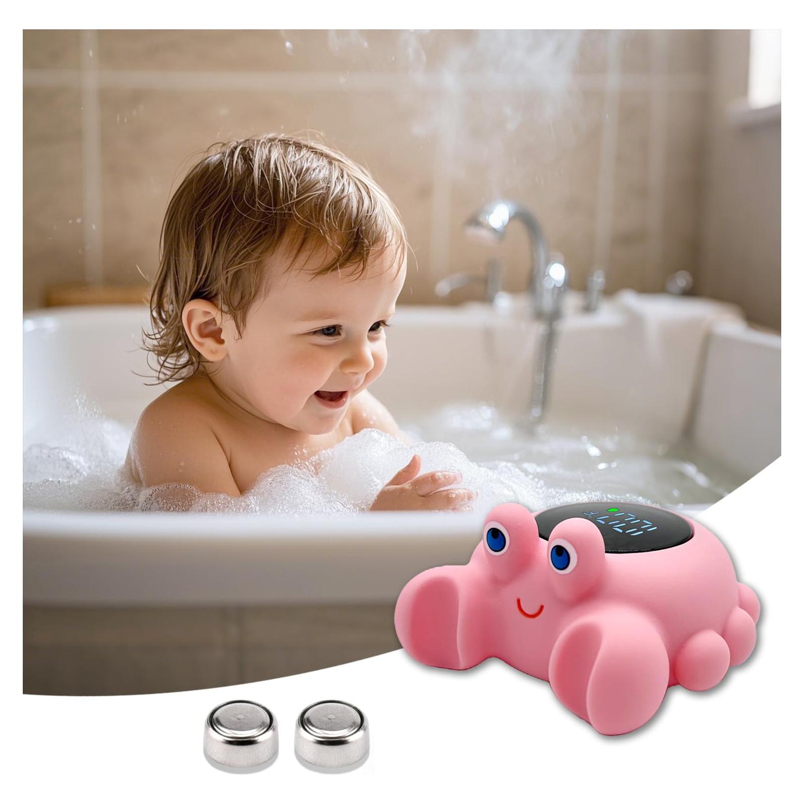Termómetro de baño para bebés Wmaiwei cangrejo rosa seguro