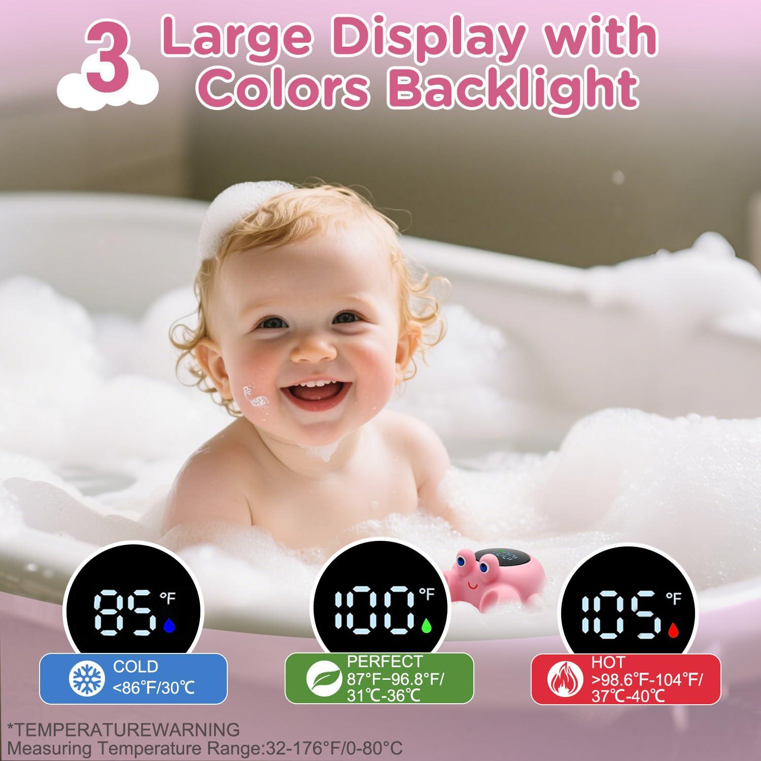 Termómetro de baño para bebés Wmaiwei cangrejo rosa seguro