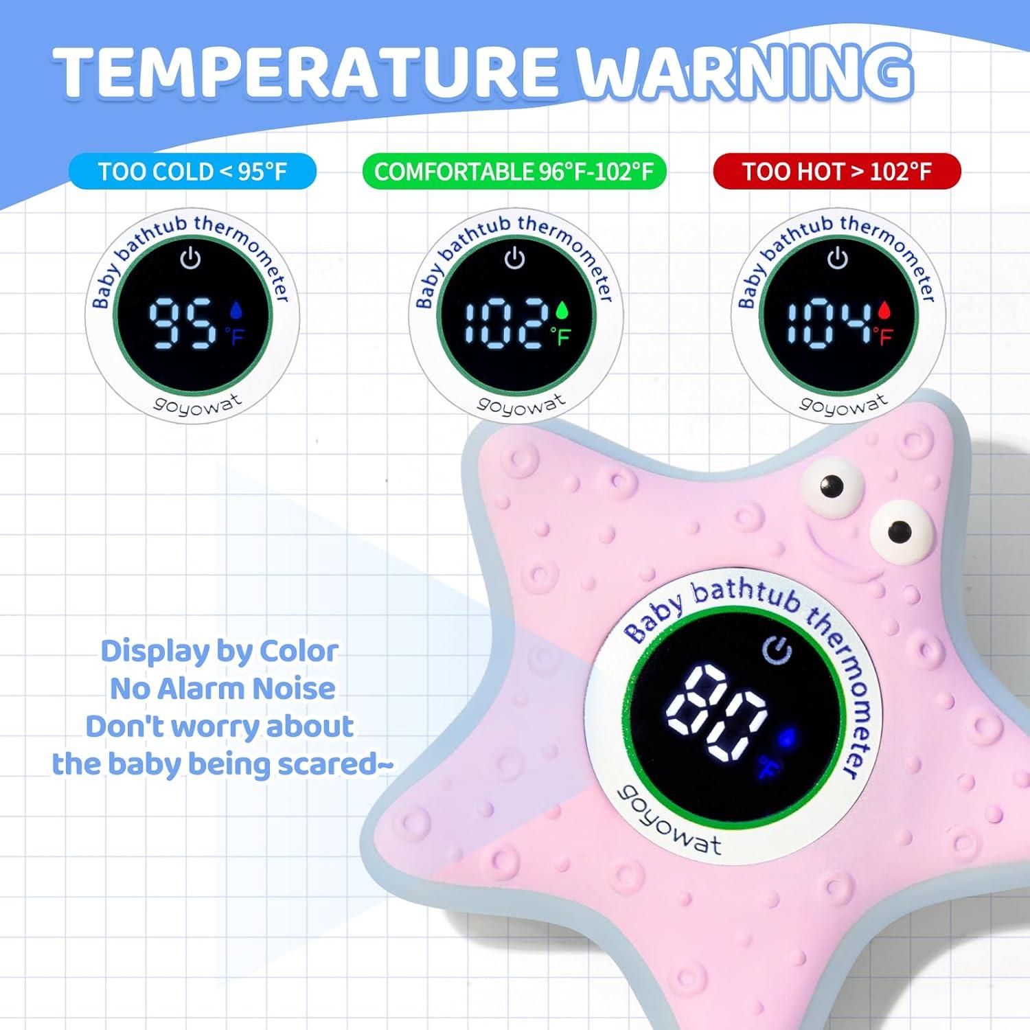 Termómetro de baño GOYOWAT FMCM064 con juguete cangrejo LED