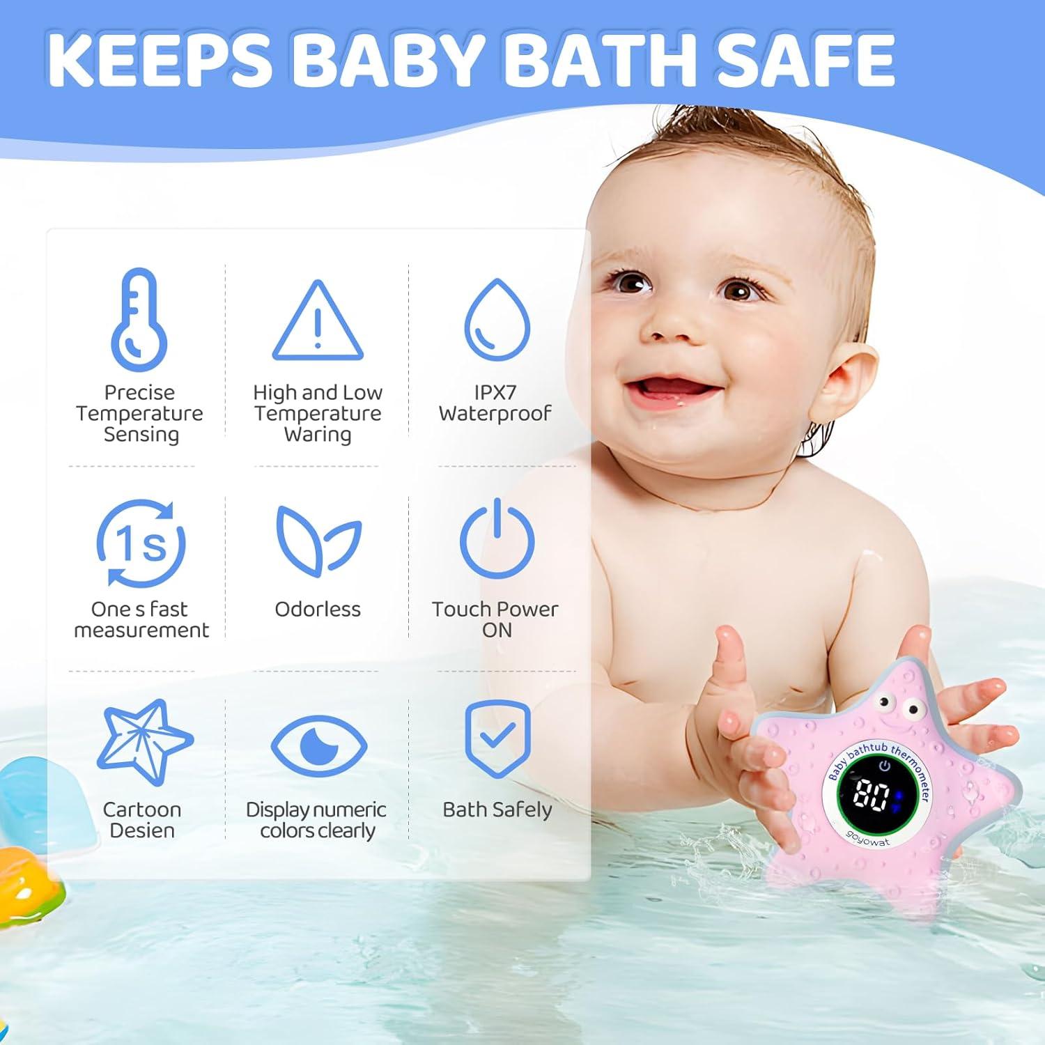 Termómetro de baño GOYOWAT FMCM064 con juguete cangrejo LED