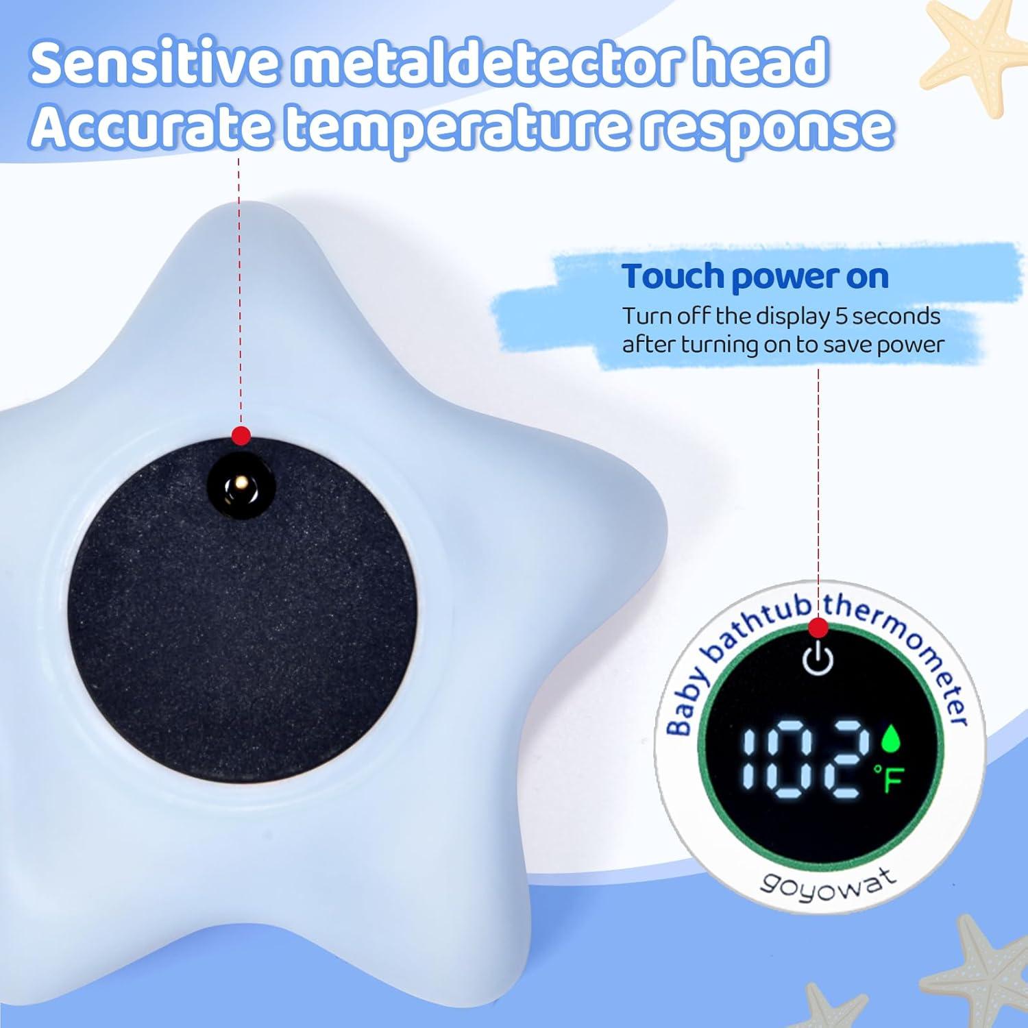 Termómetro de baño GOYOWAT FMCM064 con juguete cangrejo LED